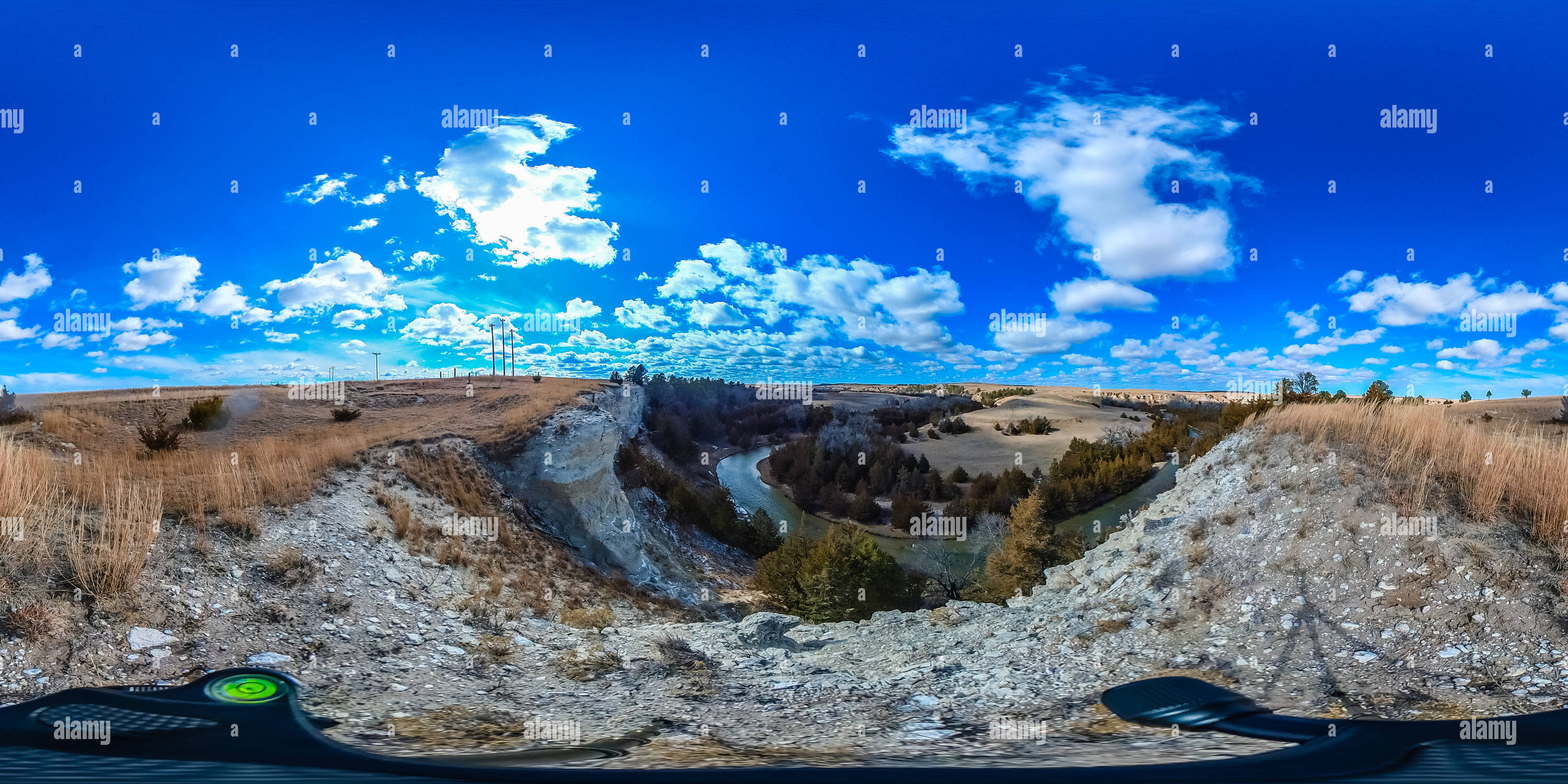 360° view of South Cliffs, Niobrara River, Lyons Bridge, Gordon ...