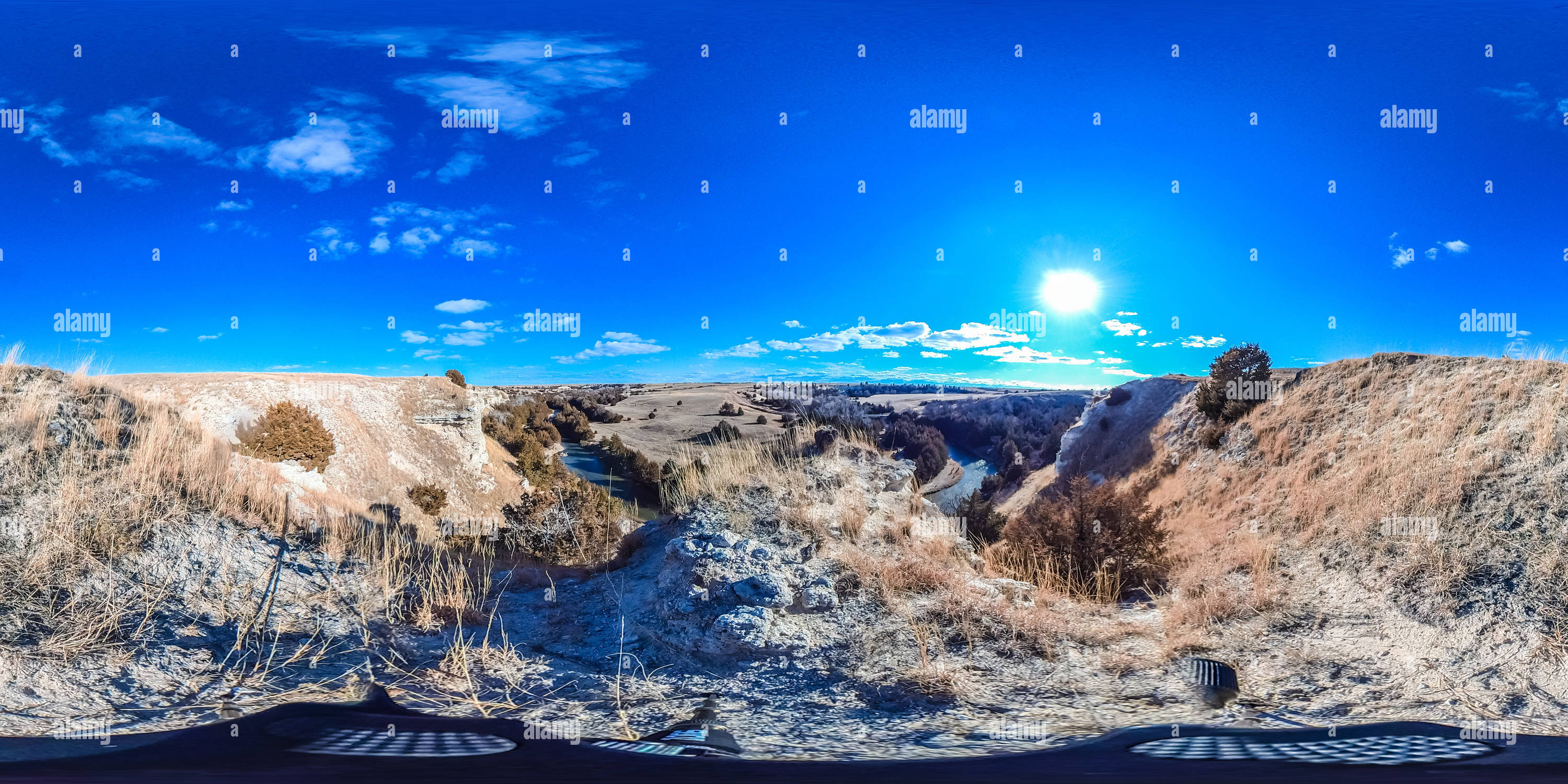 360° view of North Cliffs 1, Niobrara River, Lyons Bridge, Gordon ...