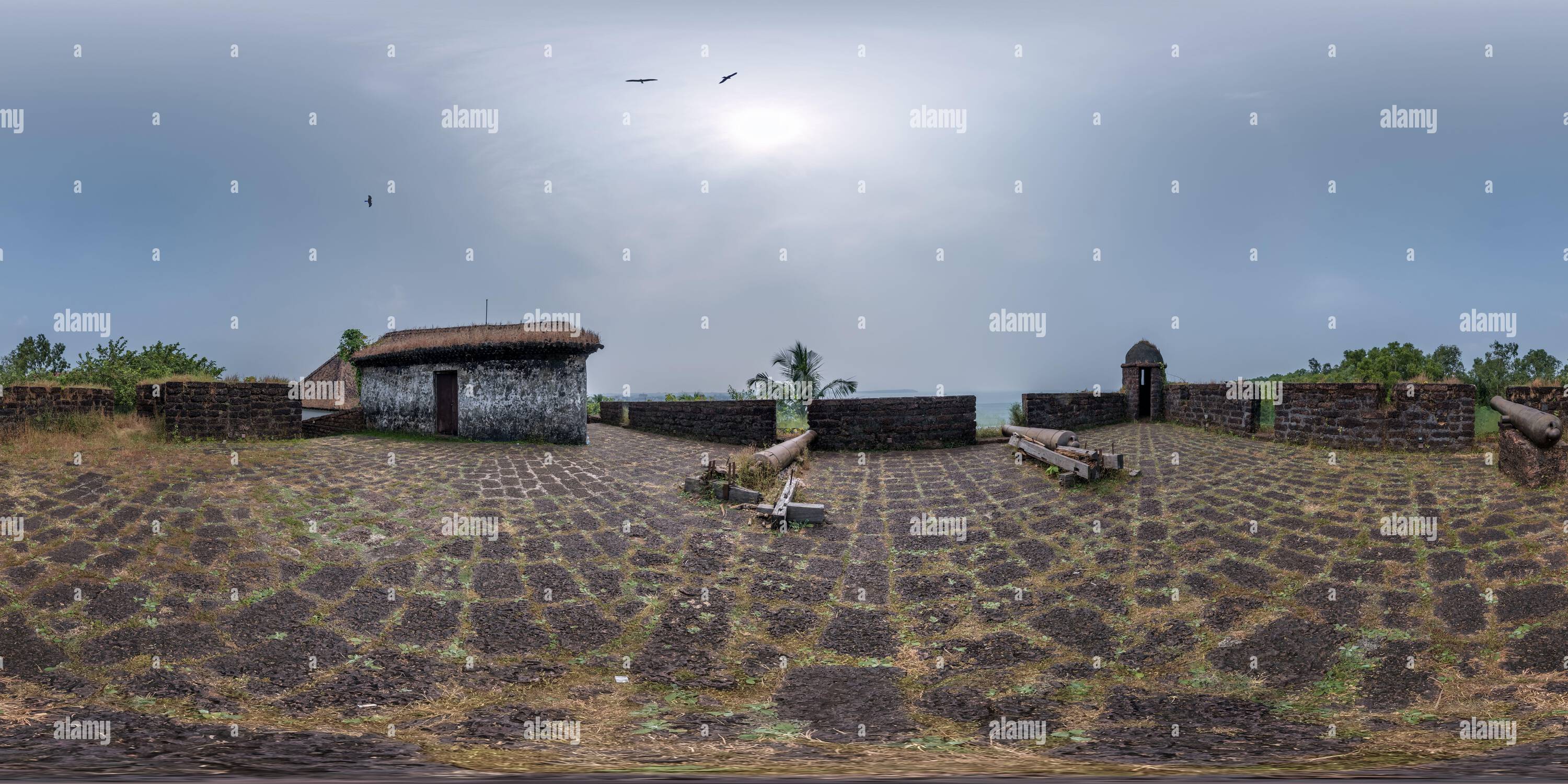 360° view of full hdri 360 panorama portuguese defensive abandoned ...