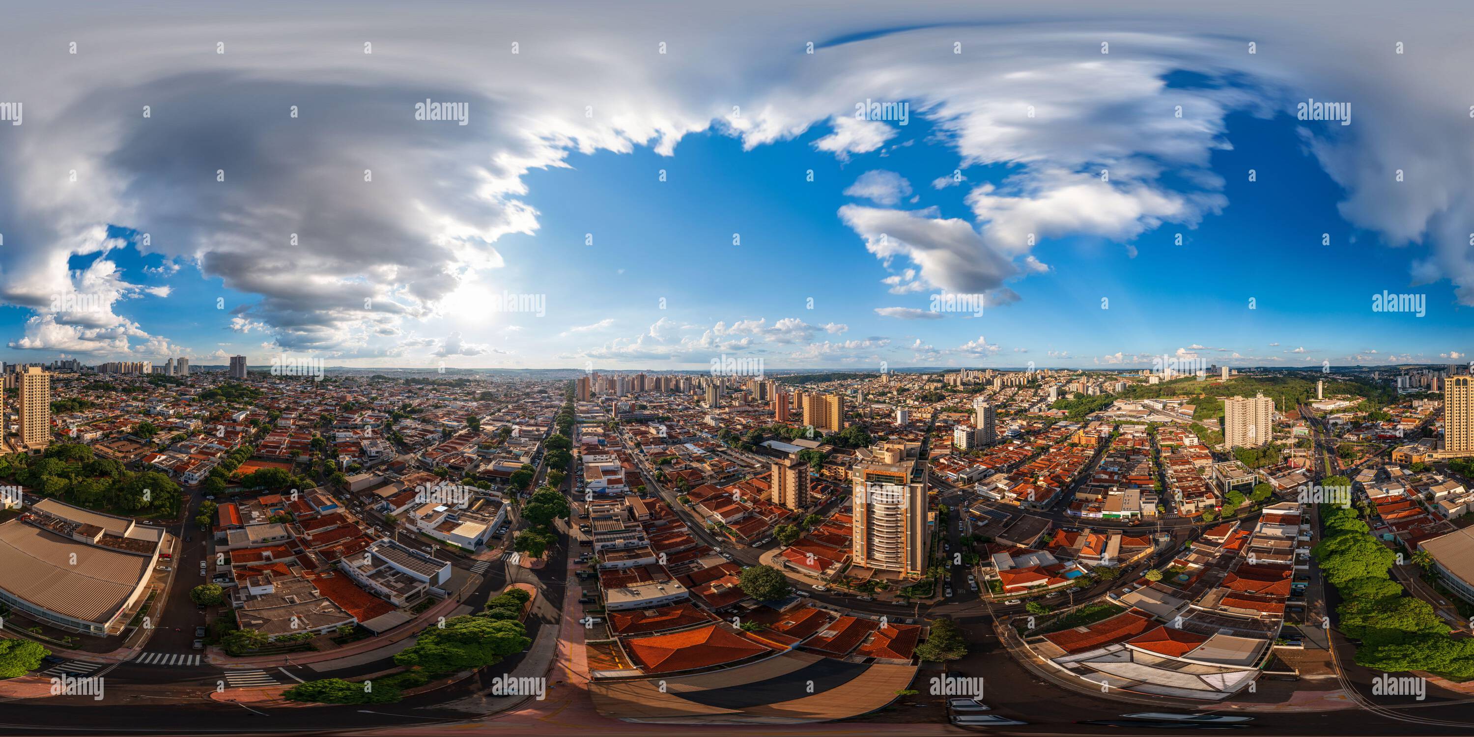 360 degree panoramic view of Aerial view of Ribeirao Preto from Avenida 9 de Julho