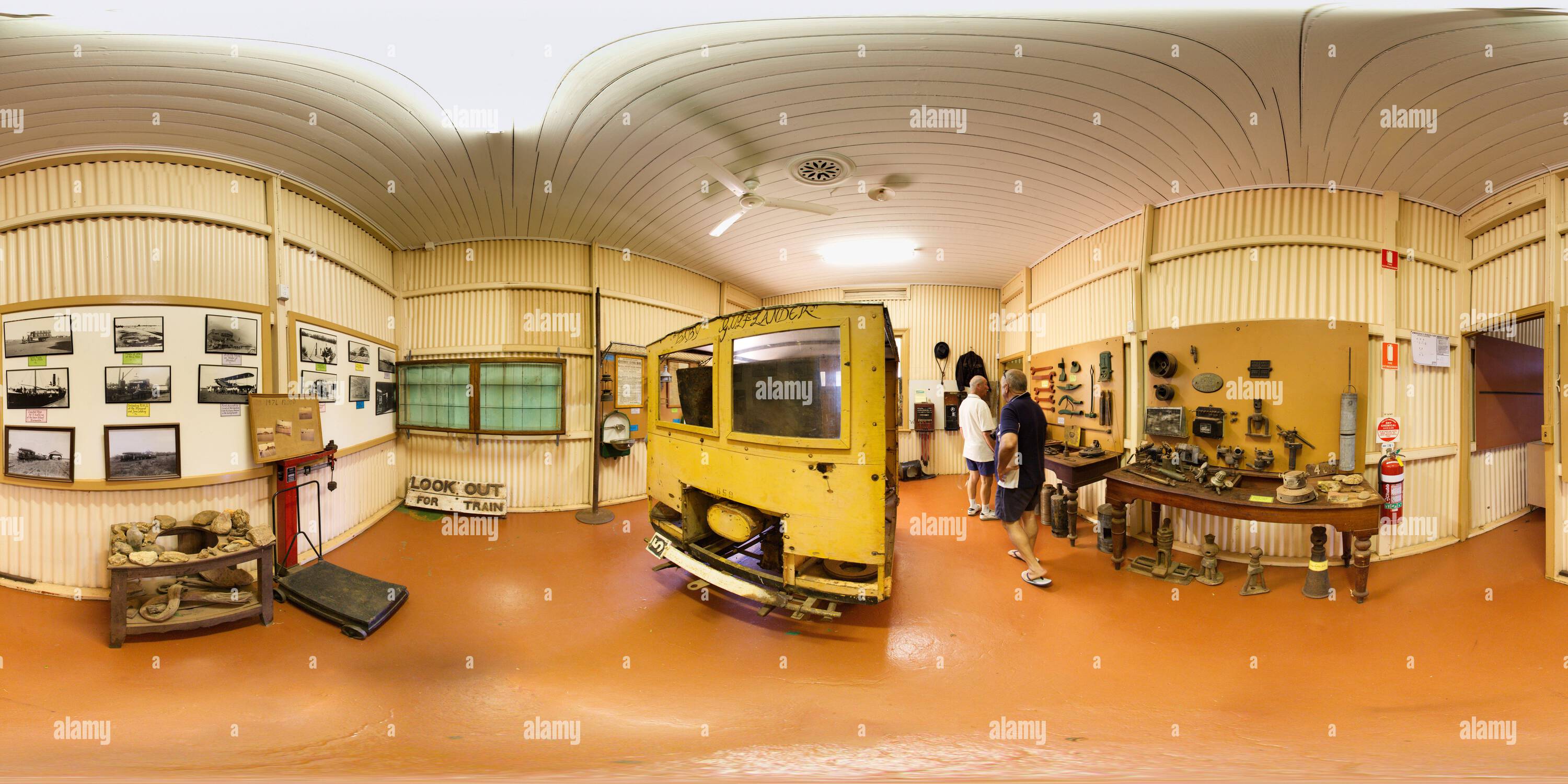 360 degree panoramic view of 360 pan of interior of Normanton Railway Station Museum Normanton Queensland Australia