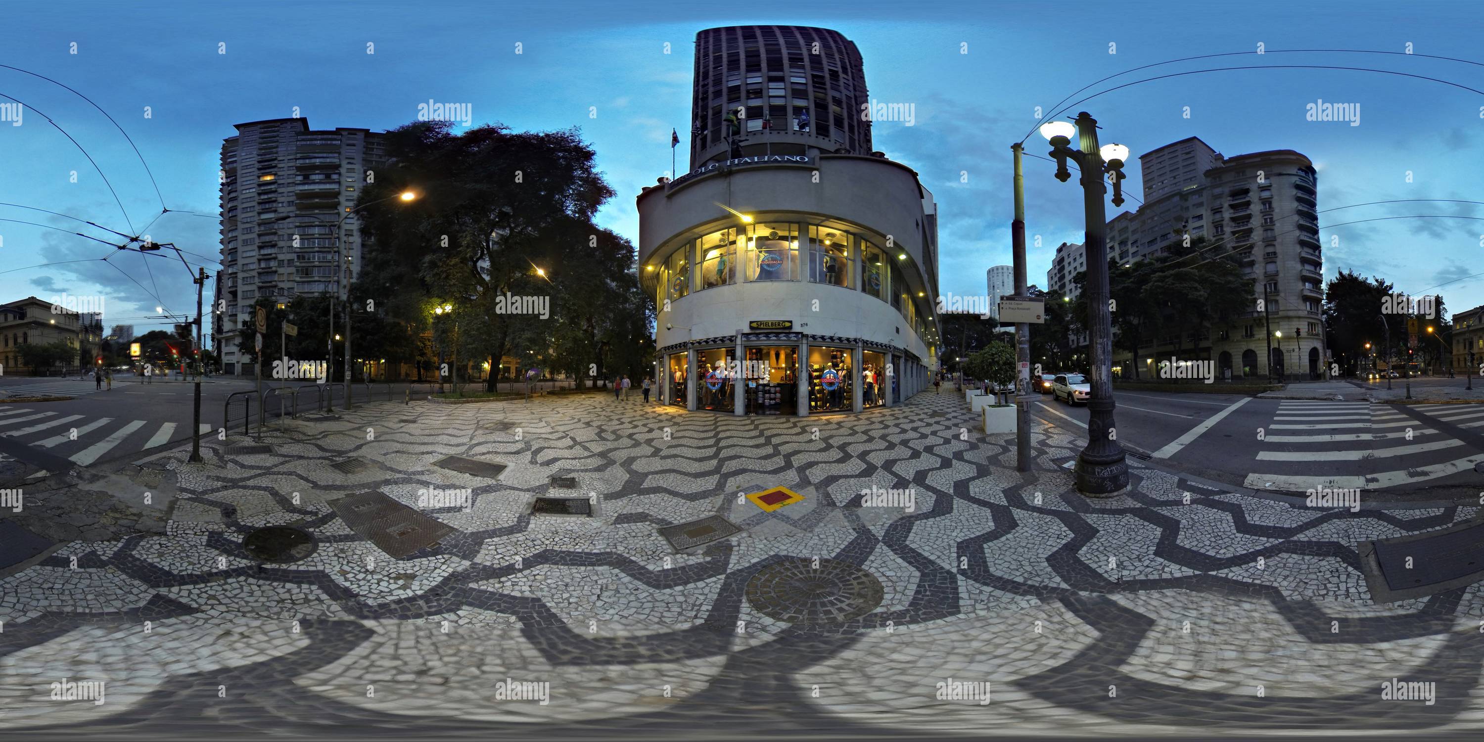 360 degree panoramic view of Terraço Italia building - Sao Paulo - SP - Brazil