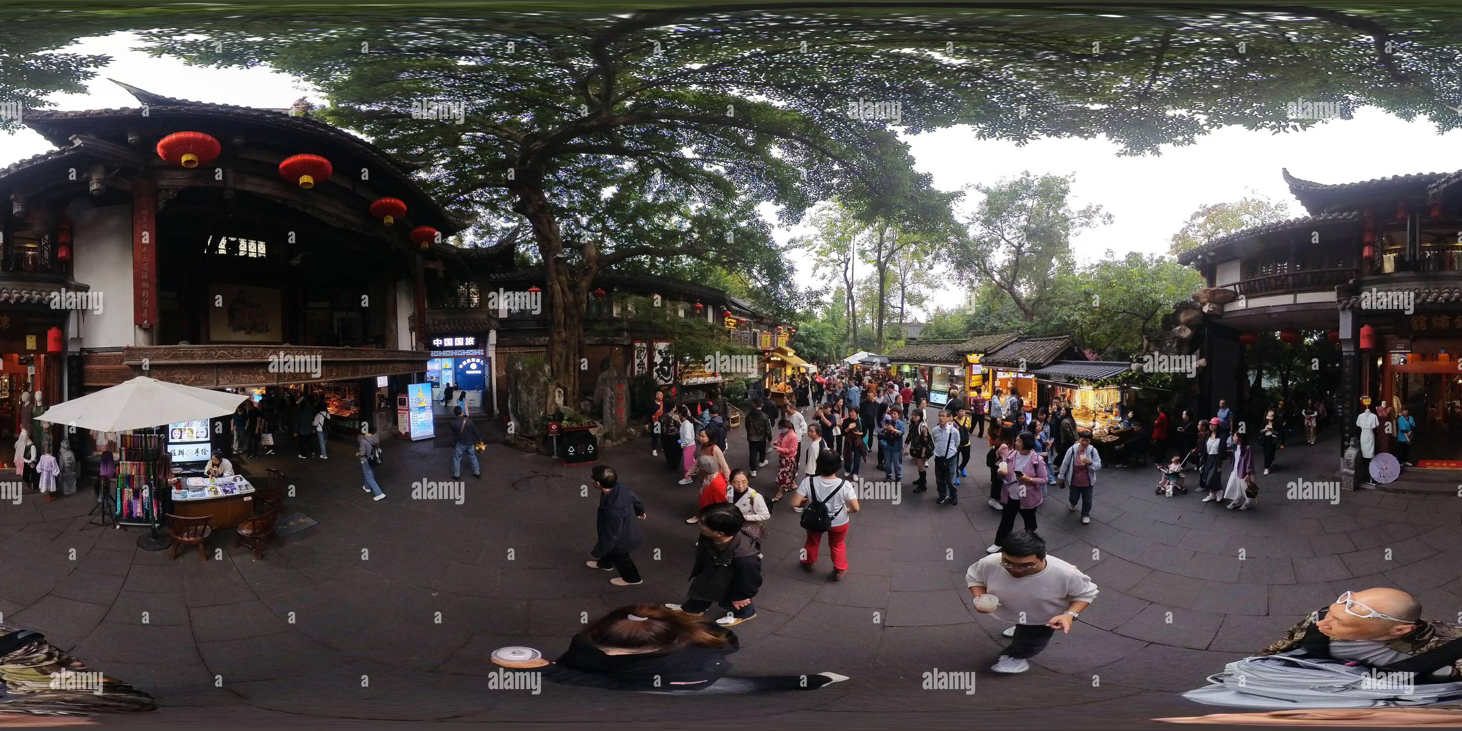 360° view of 360 view of tourists and locals visiting the local ...