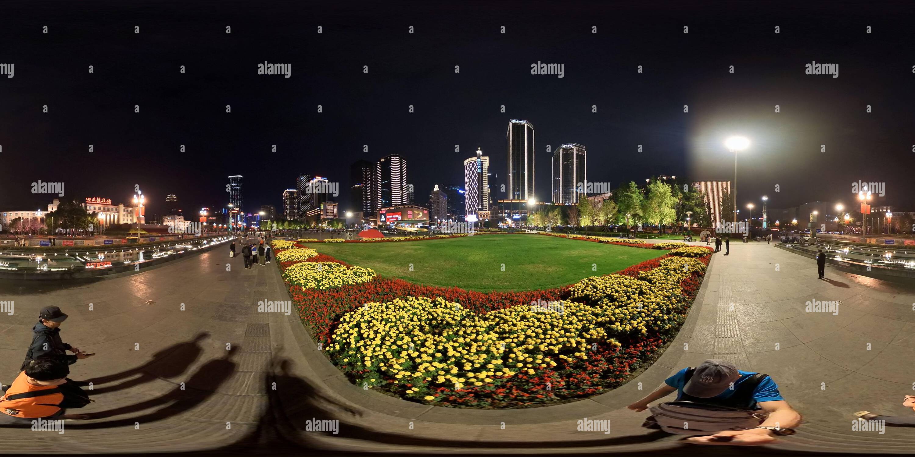 360° view of 360 view of tourists and locals visiting the local ...