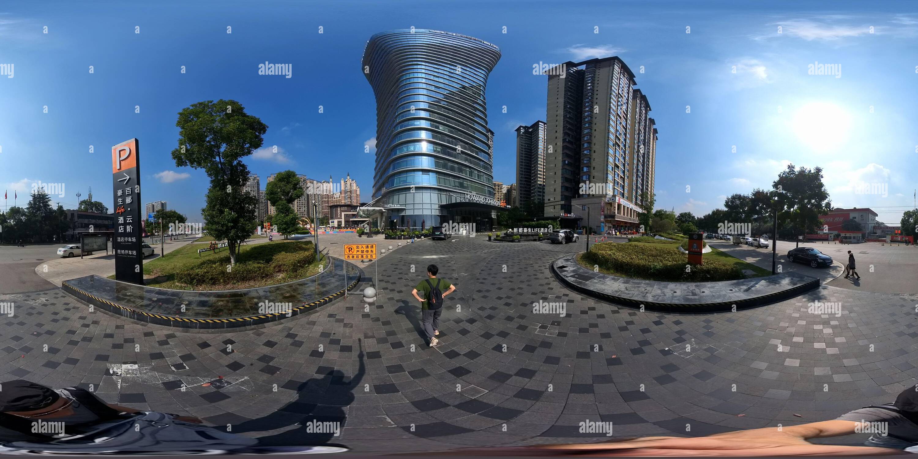 360° view of 360 view of tourists and locals visiting the local ...