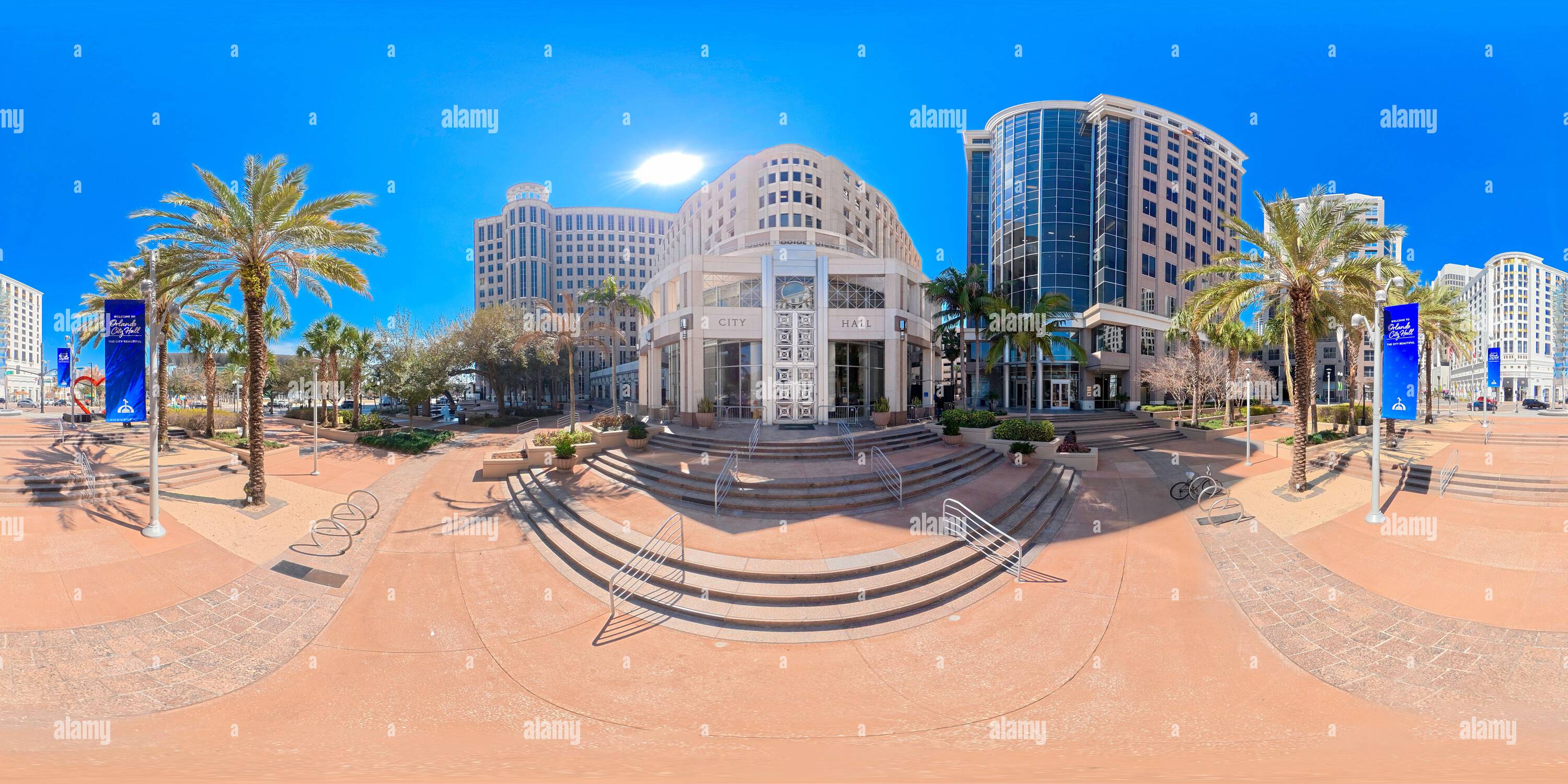 360° view of Orlando, FL, USA - February 25, 2026: 360 equirectangular ...