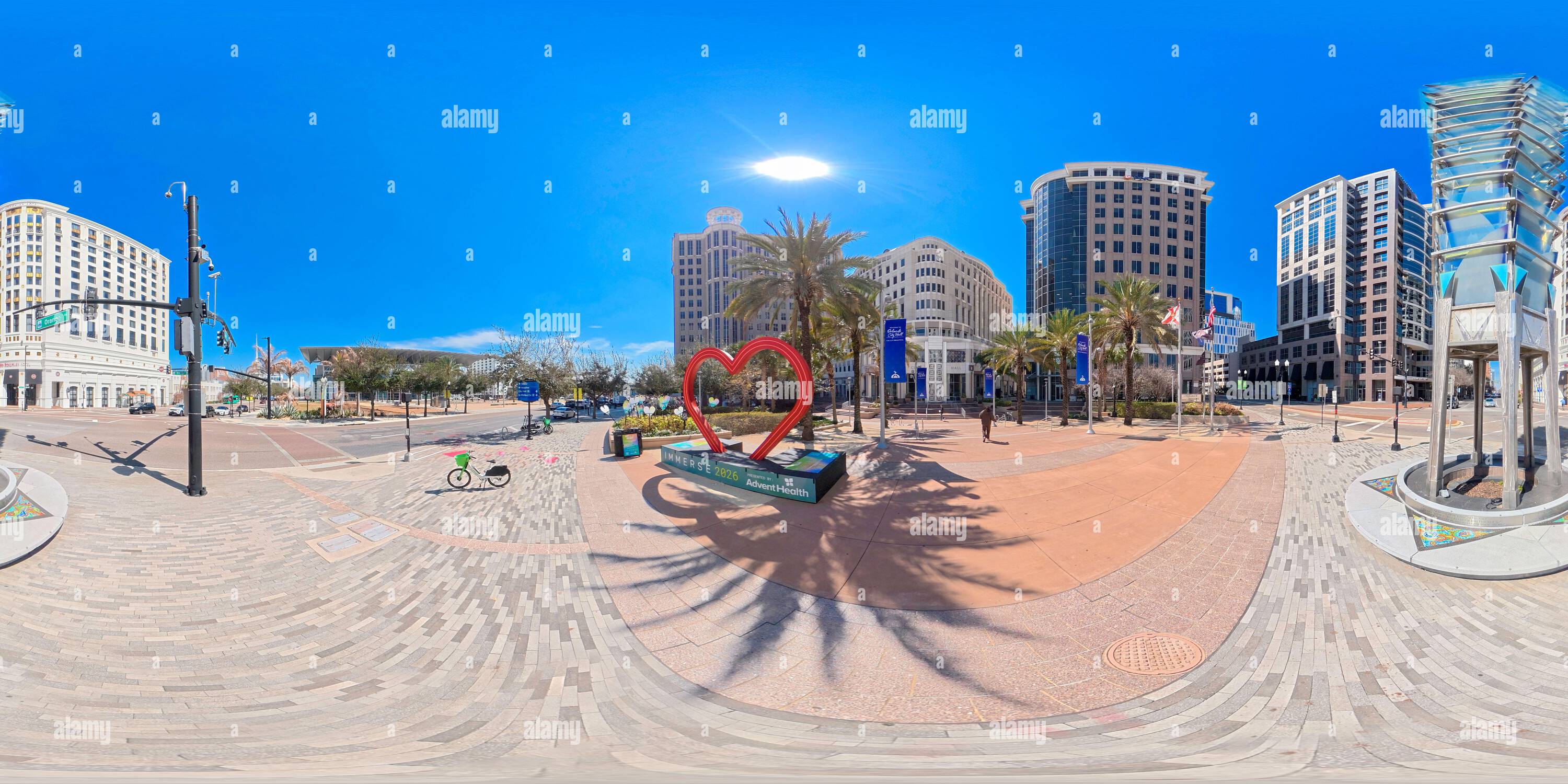 360° view of Orlando, FL, USA - February 25, 2026: 360 equirectangular ...