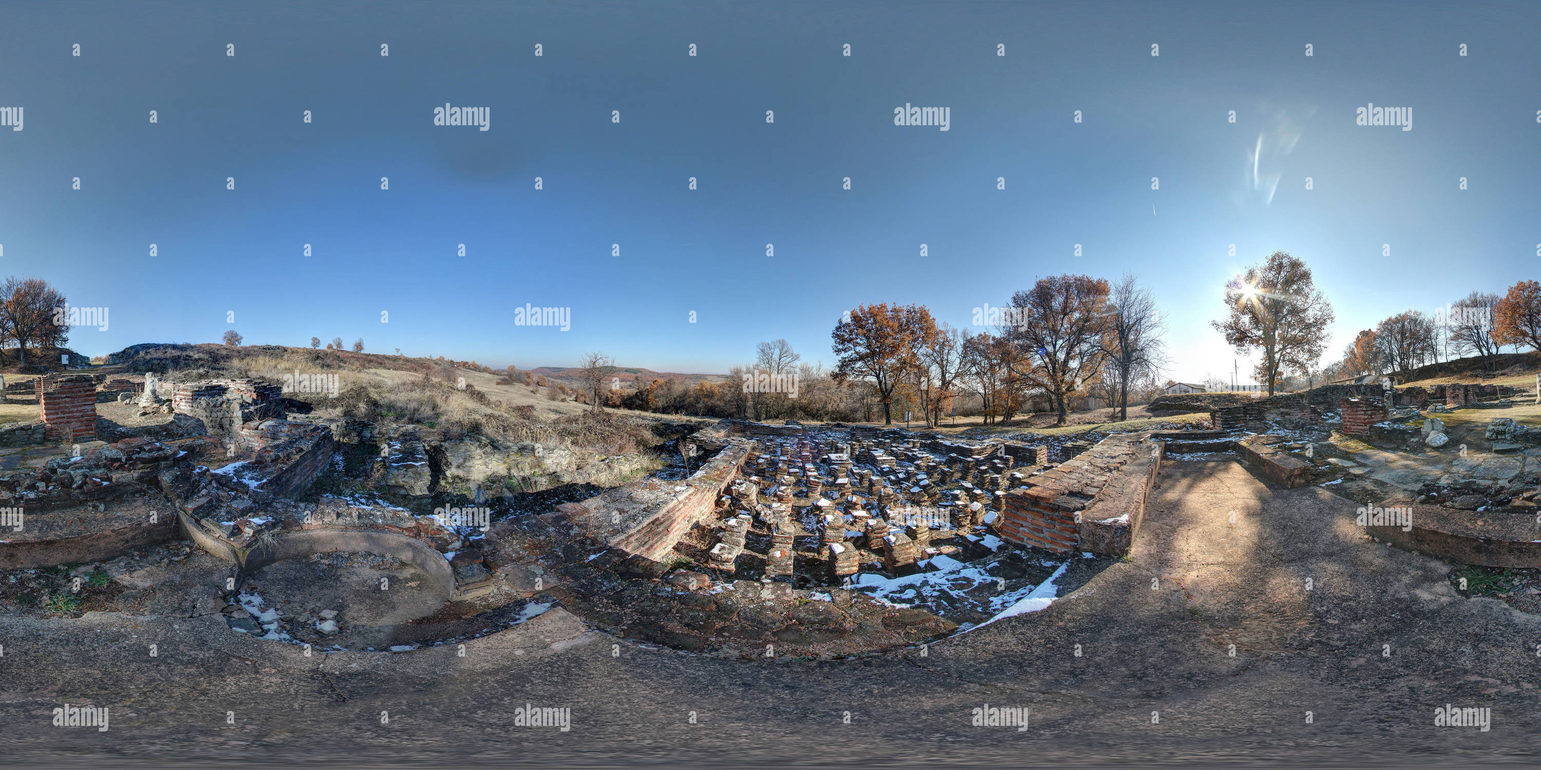 360 degree panoramic view of Caricin grad