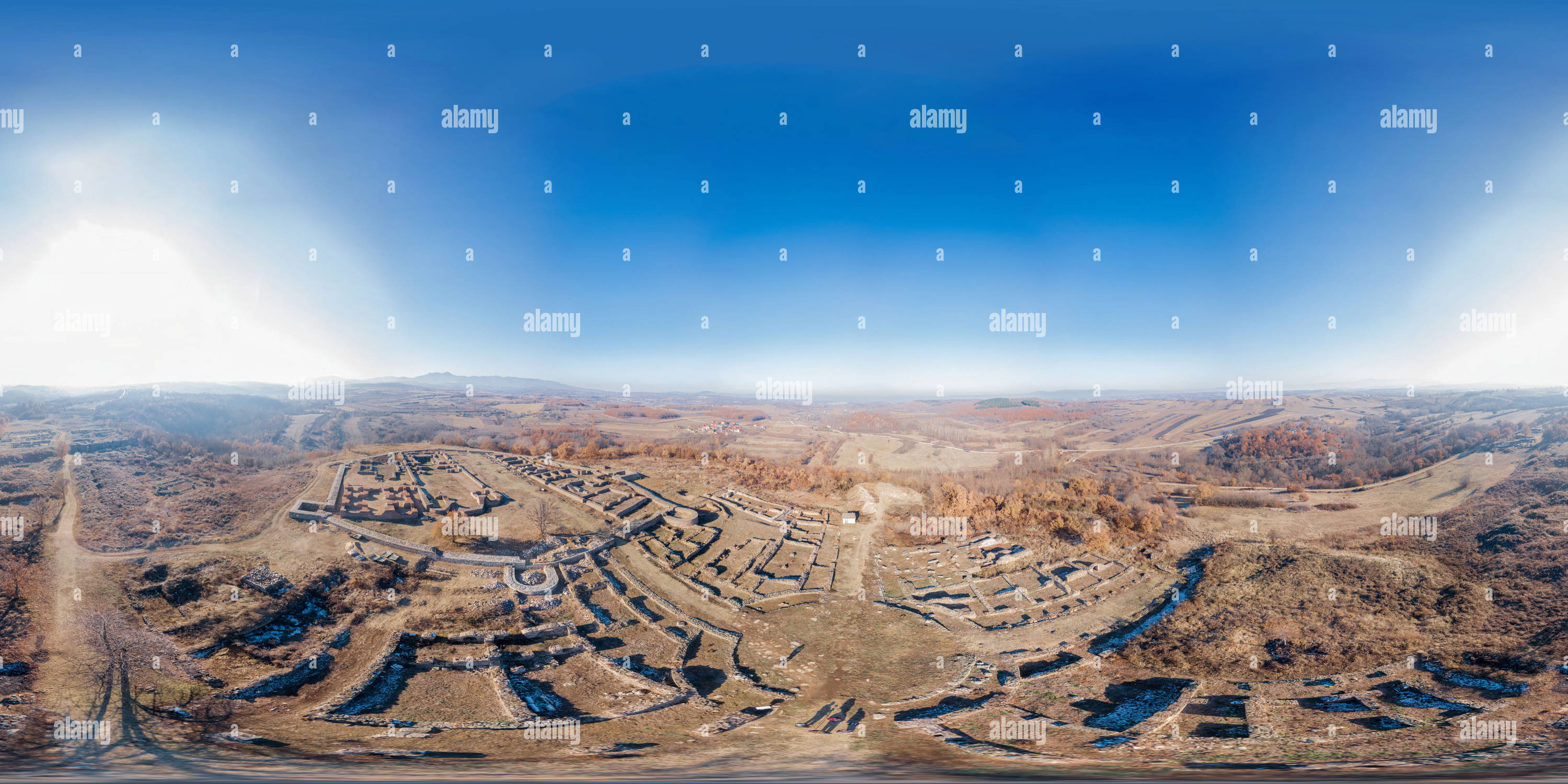 360 degree panoramic view of Caricin grad