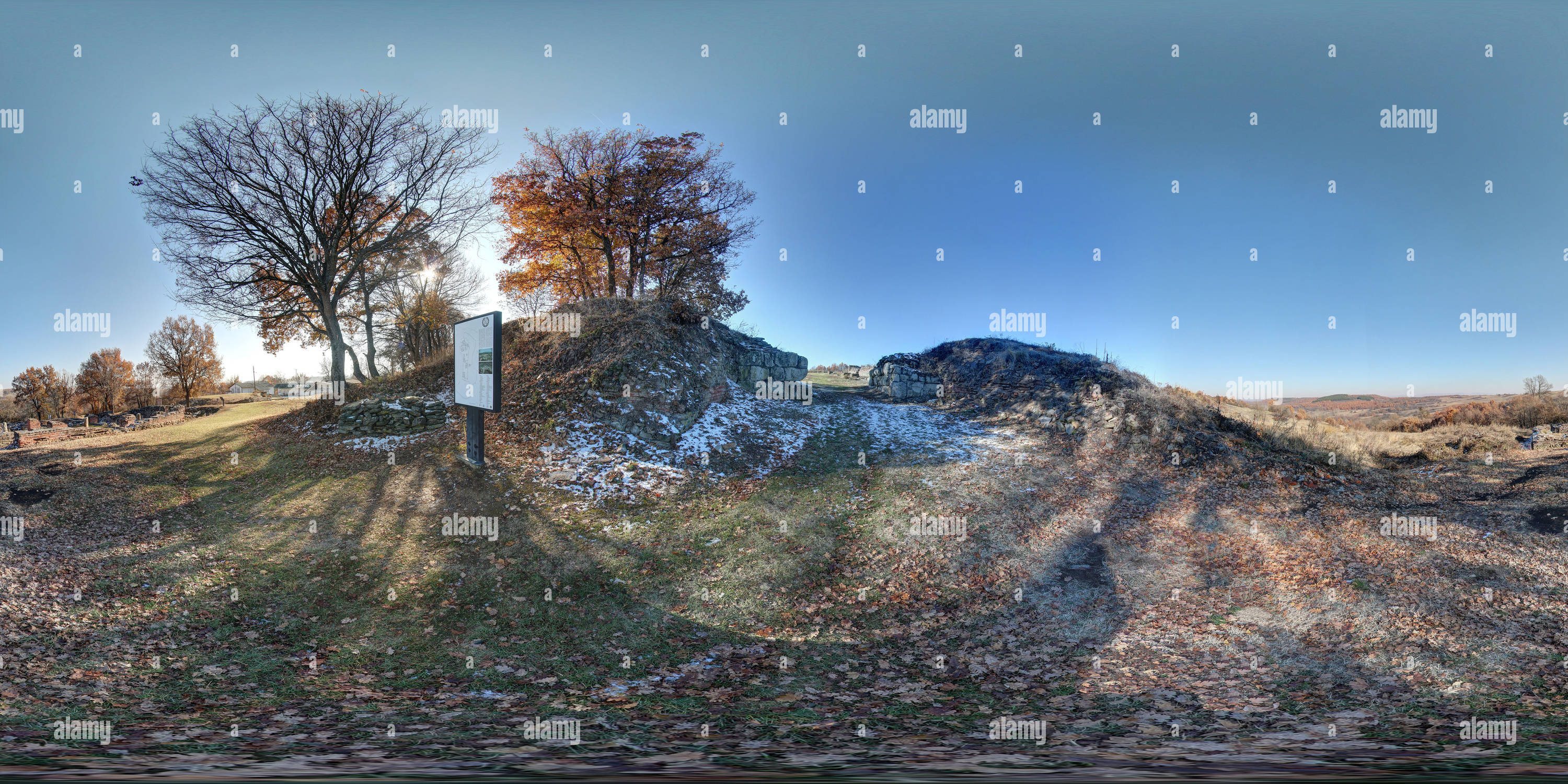 360 degree panoramic view of Caricin grad