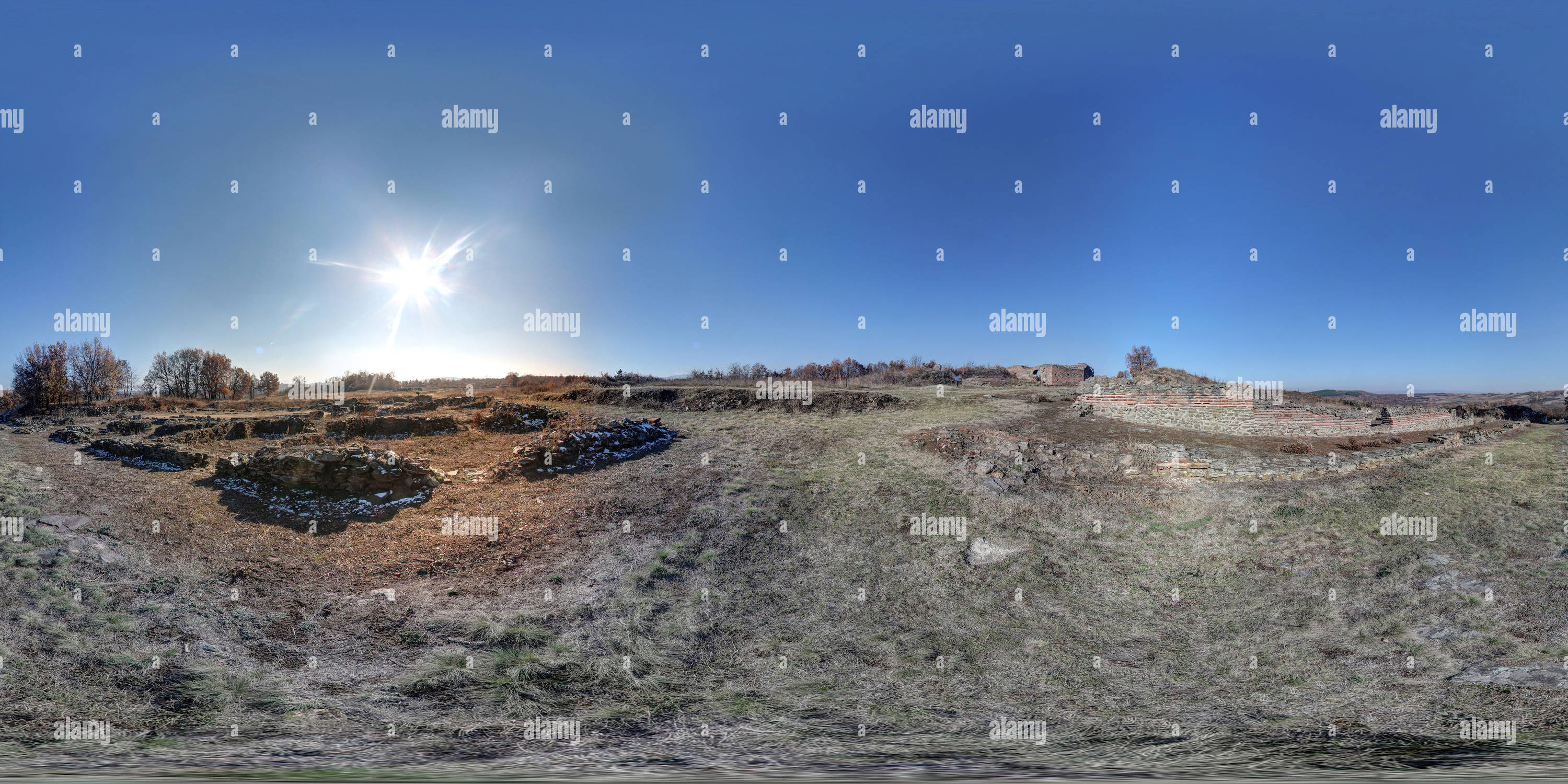 360 degree panoramic view of Caricin grad
