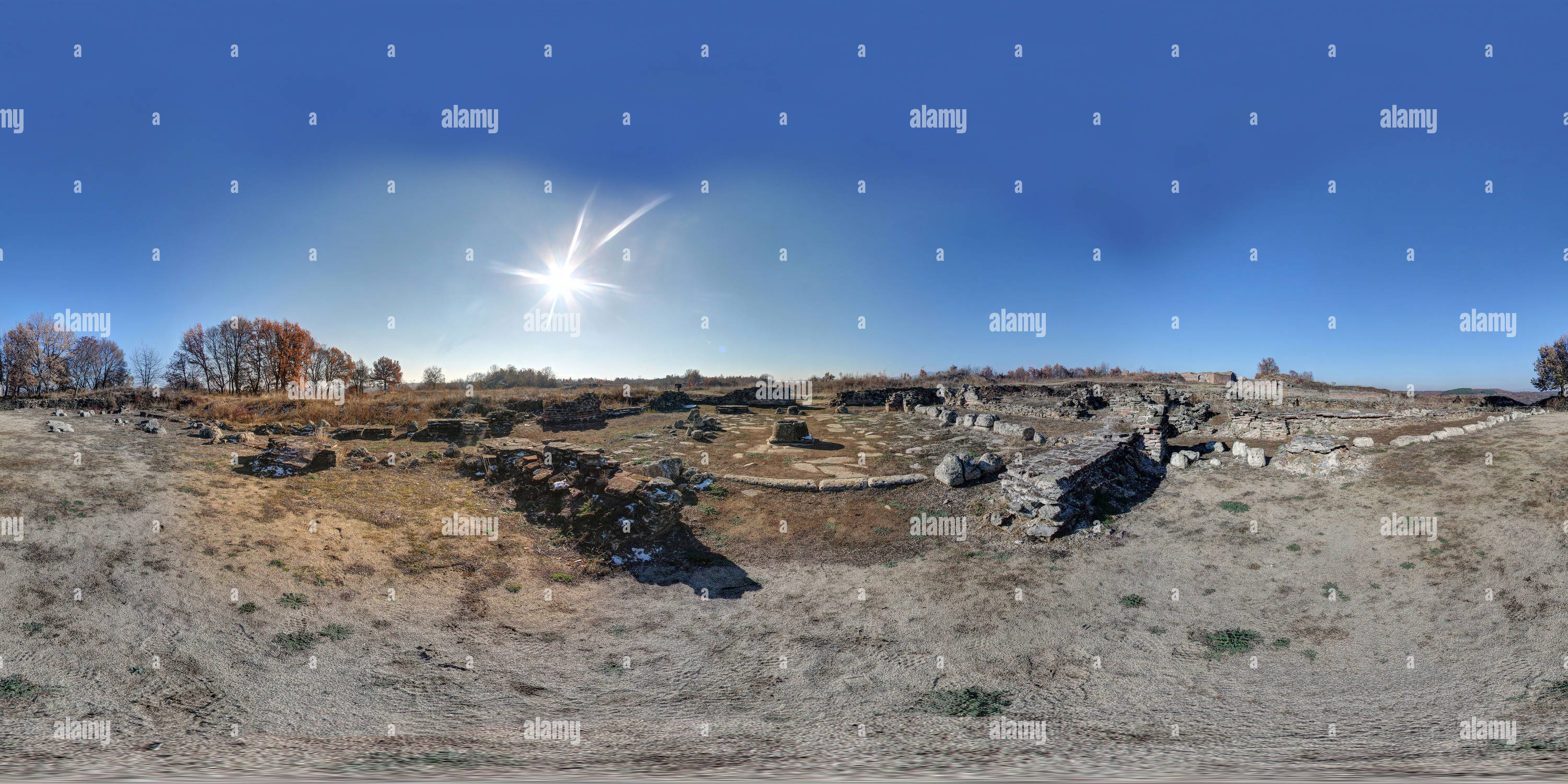360 degree panoramic view of Caricin grad