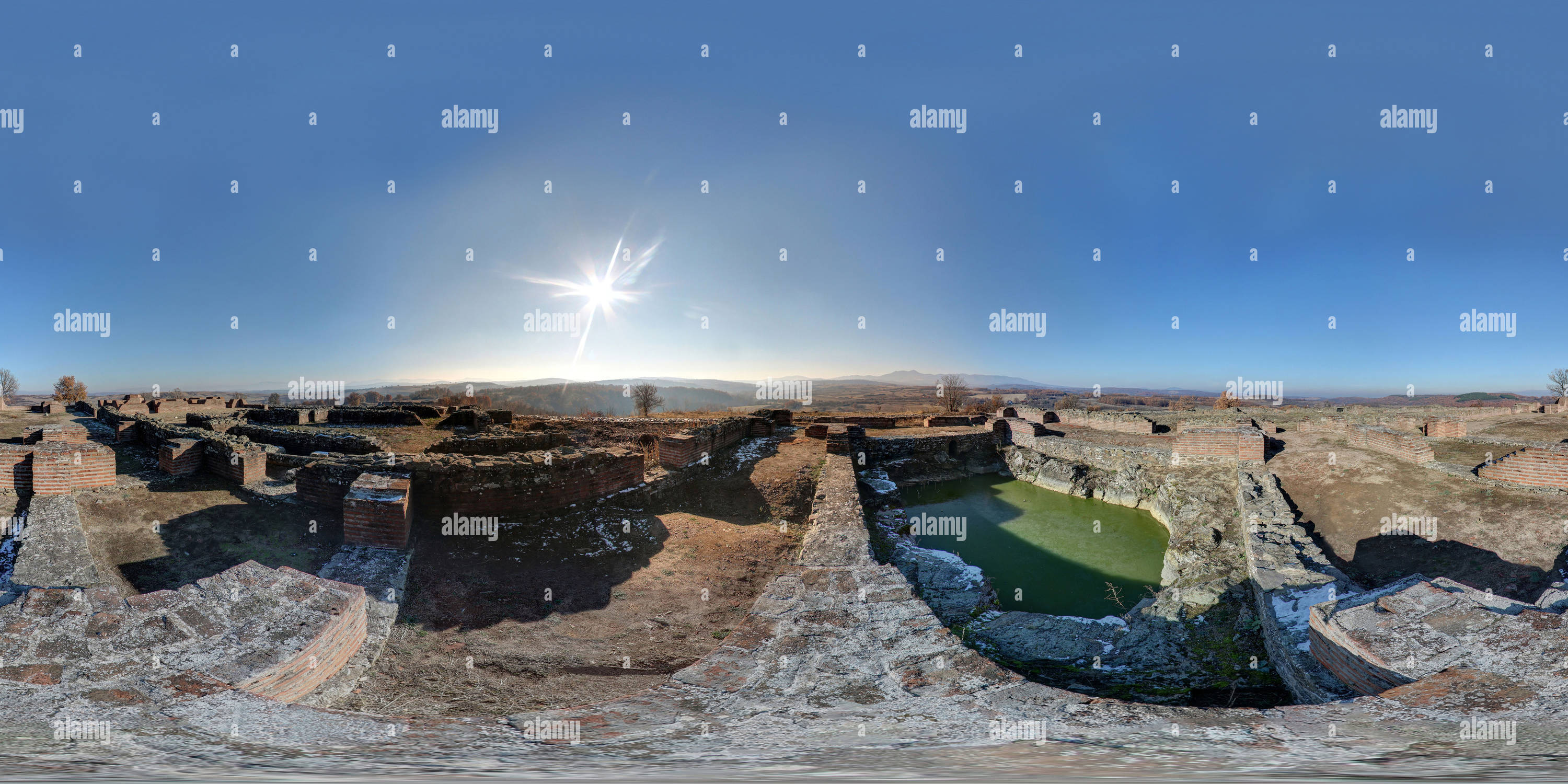 360 degree panoramic view of Caricin grad