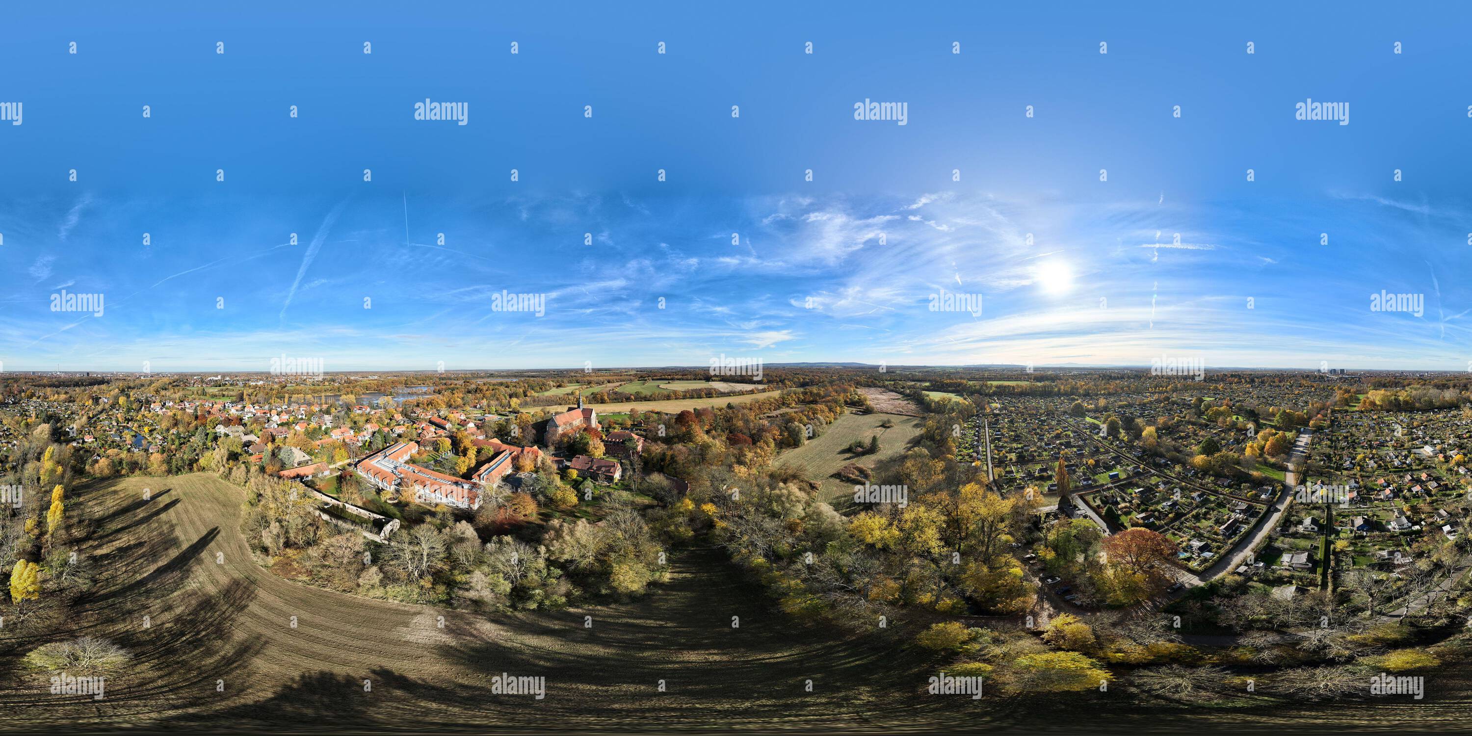 360 degree panoramic view of 360° Foto von Braunschweig - Drohnenaufnahme