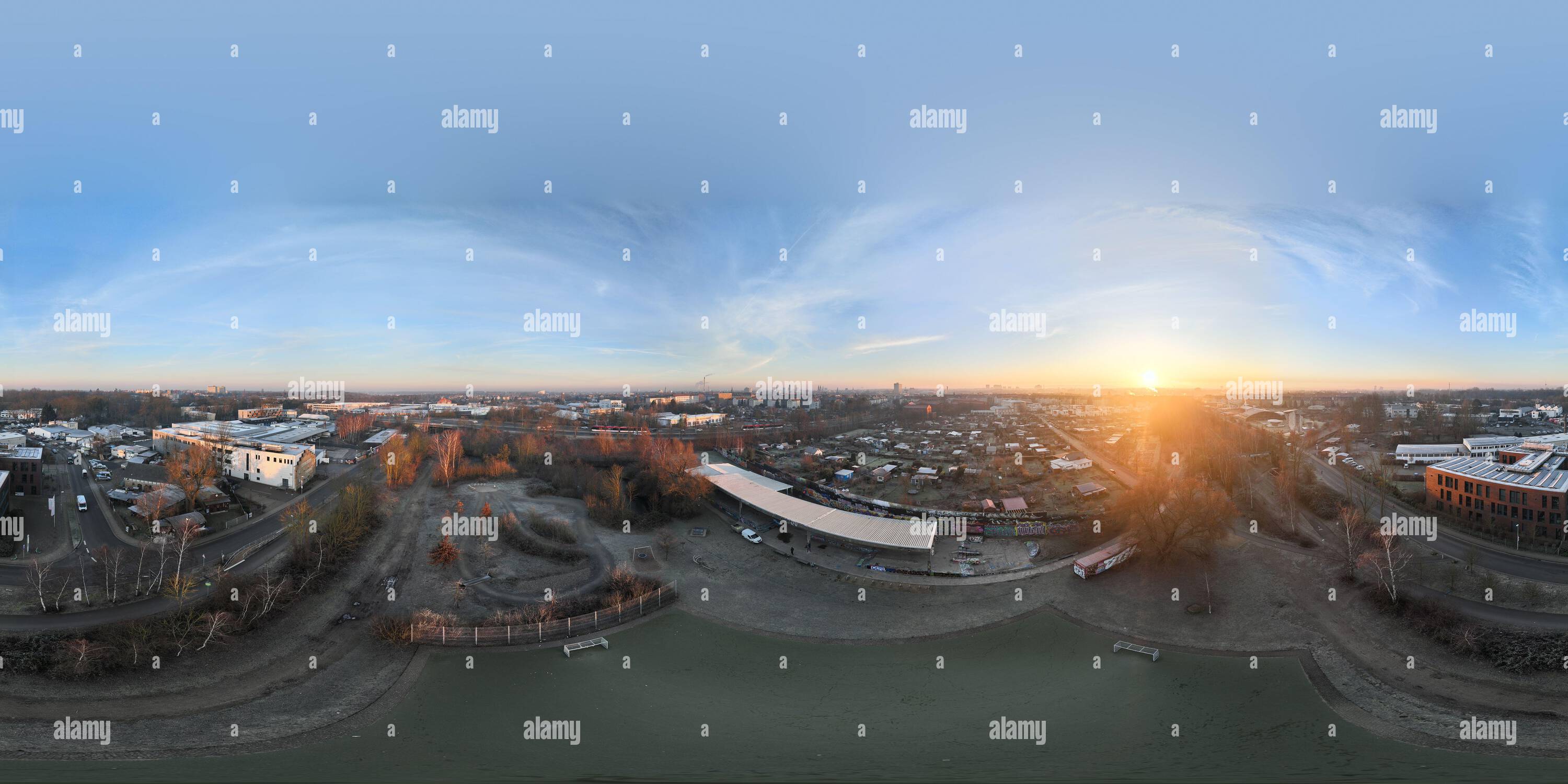 360 degree panoramic view of 360° Foto von Braunschweig - Drohnenaufnahme