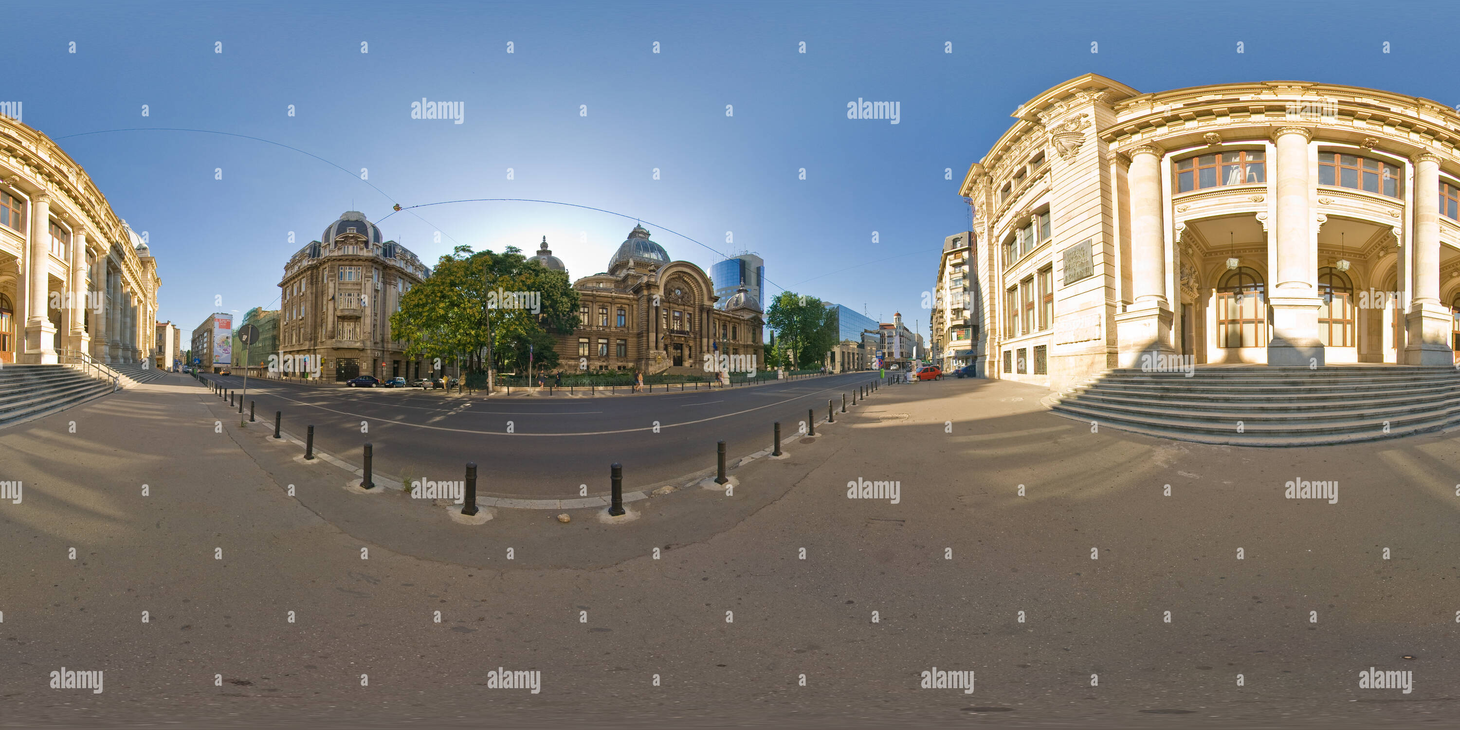 360° view of The National Museum of Romanian History and the CEC House Alamy