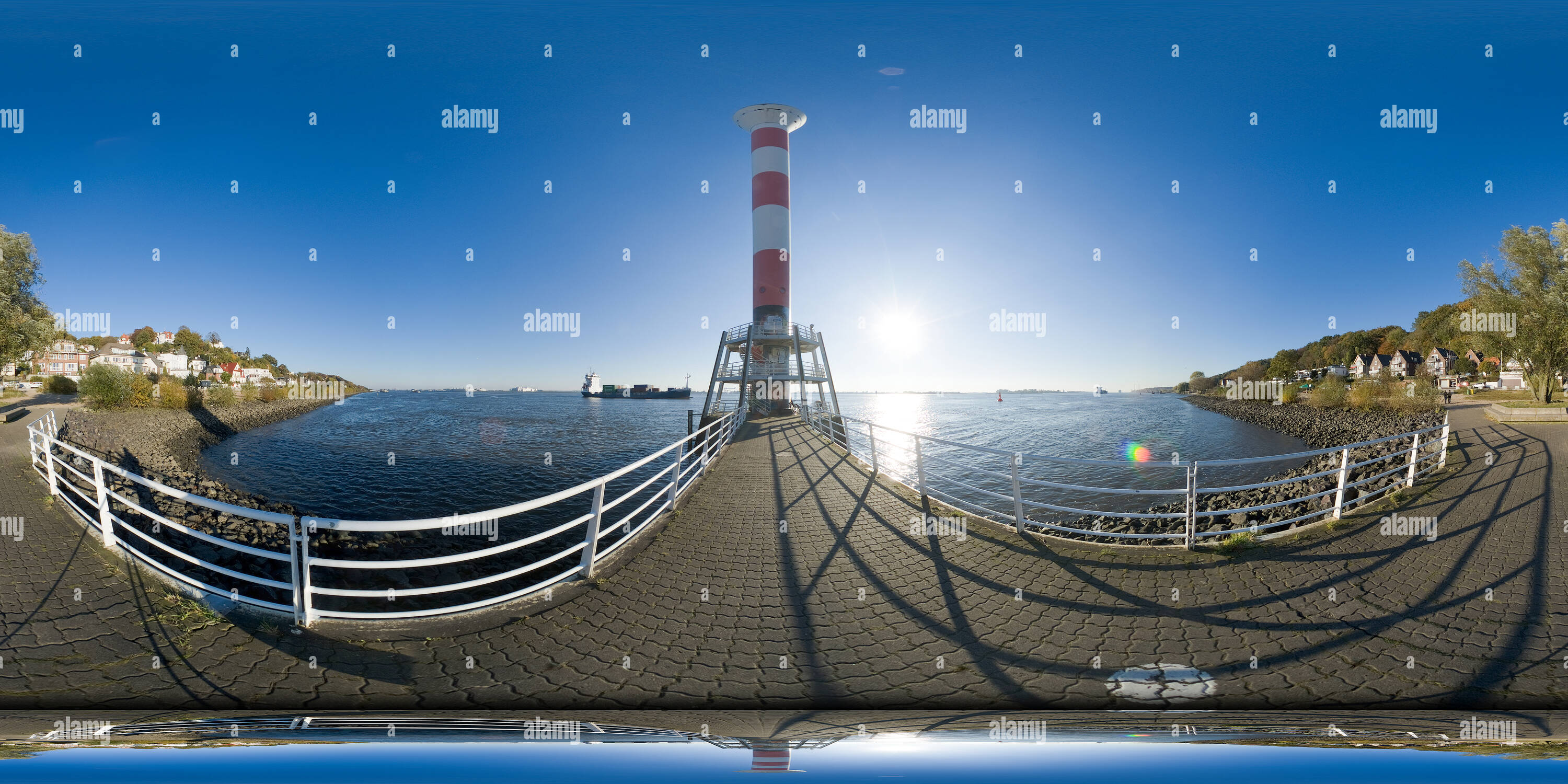 360° view of Lighthouse in Blankenese Alamy