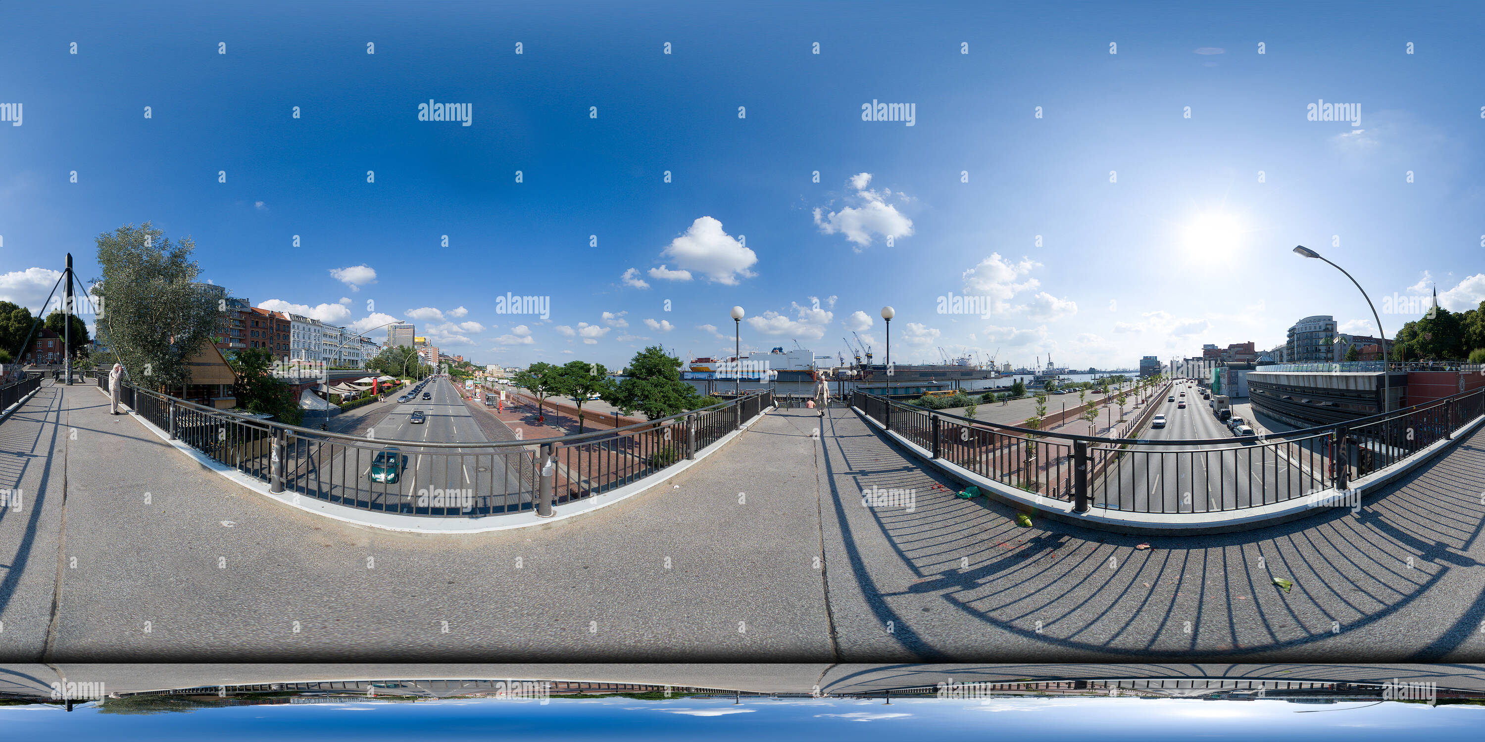 360 degree panoramic view of St. Pauli Hafenstraße