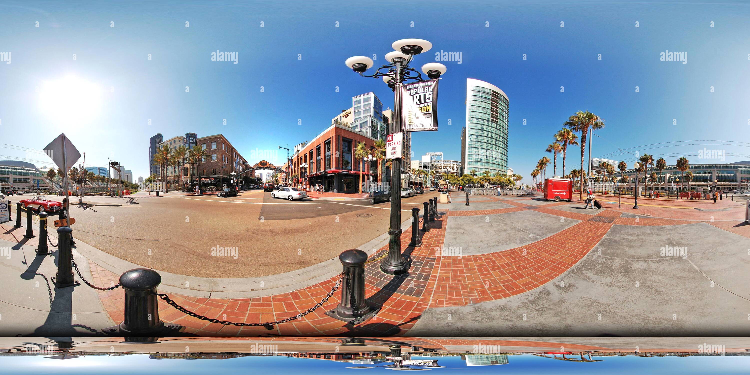 360° view of Start of the Gaslamp District Alamy