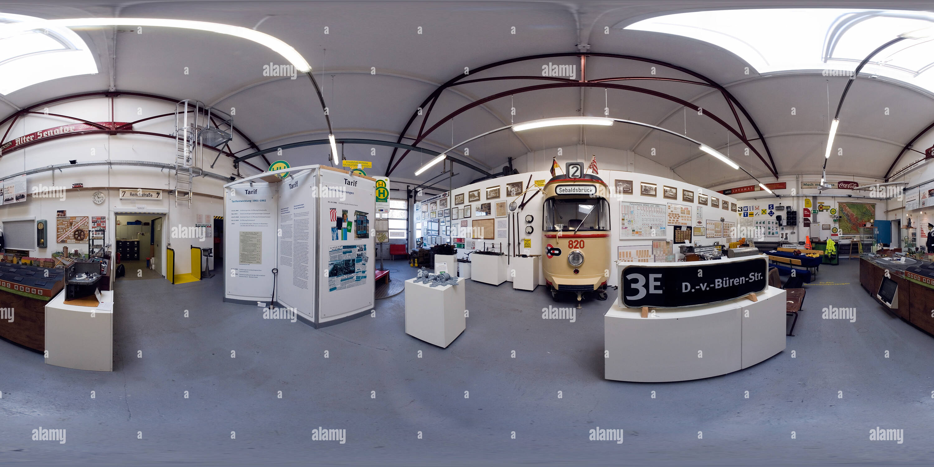 360 degree panoramic view of Tram Museum