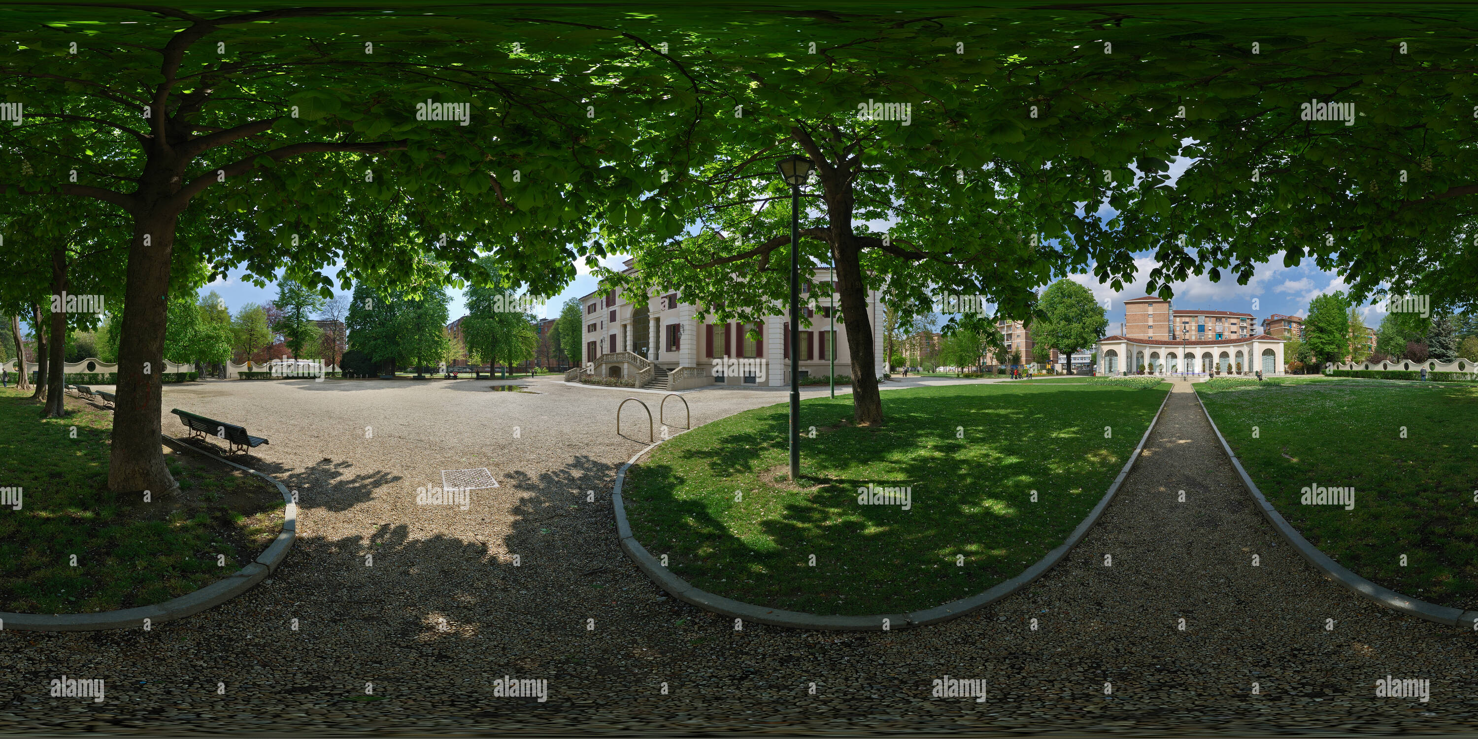 360 degree panoramic view of Parco Rignon - Villa Amoretti