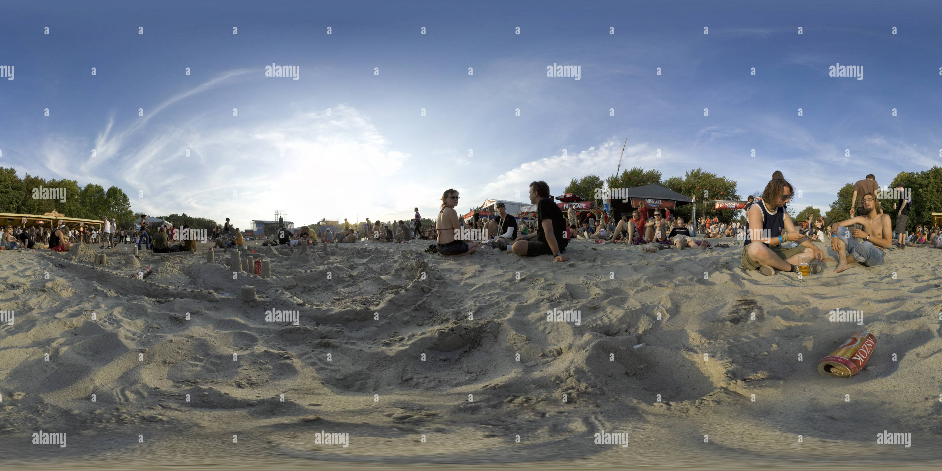 360 degree panoramic view of Sziget Festival 2007