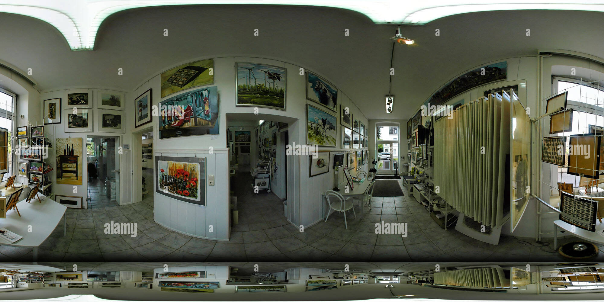360 degree panoramic view of Galerie Rusch Sphären