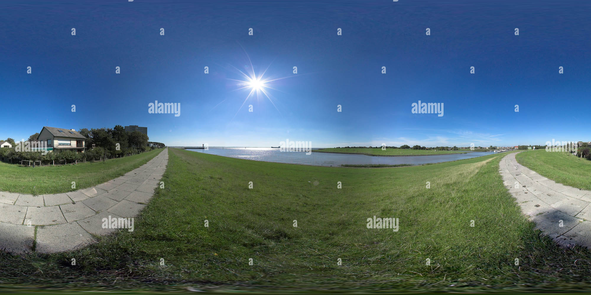 360 degree panoramic view of Stadtdeich