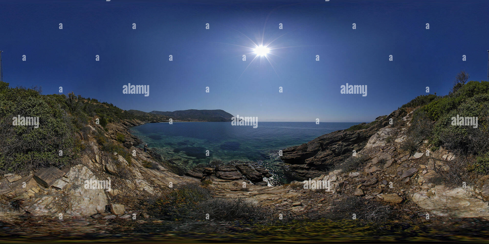 360 degree panoramic view of Rocky Bights