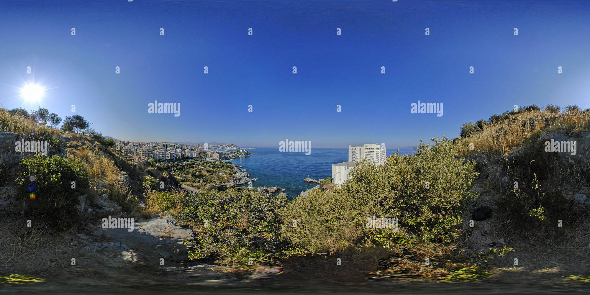 360 degree panoramic view of View over the city