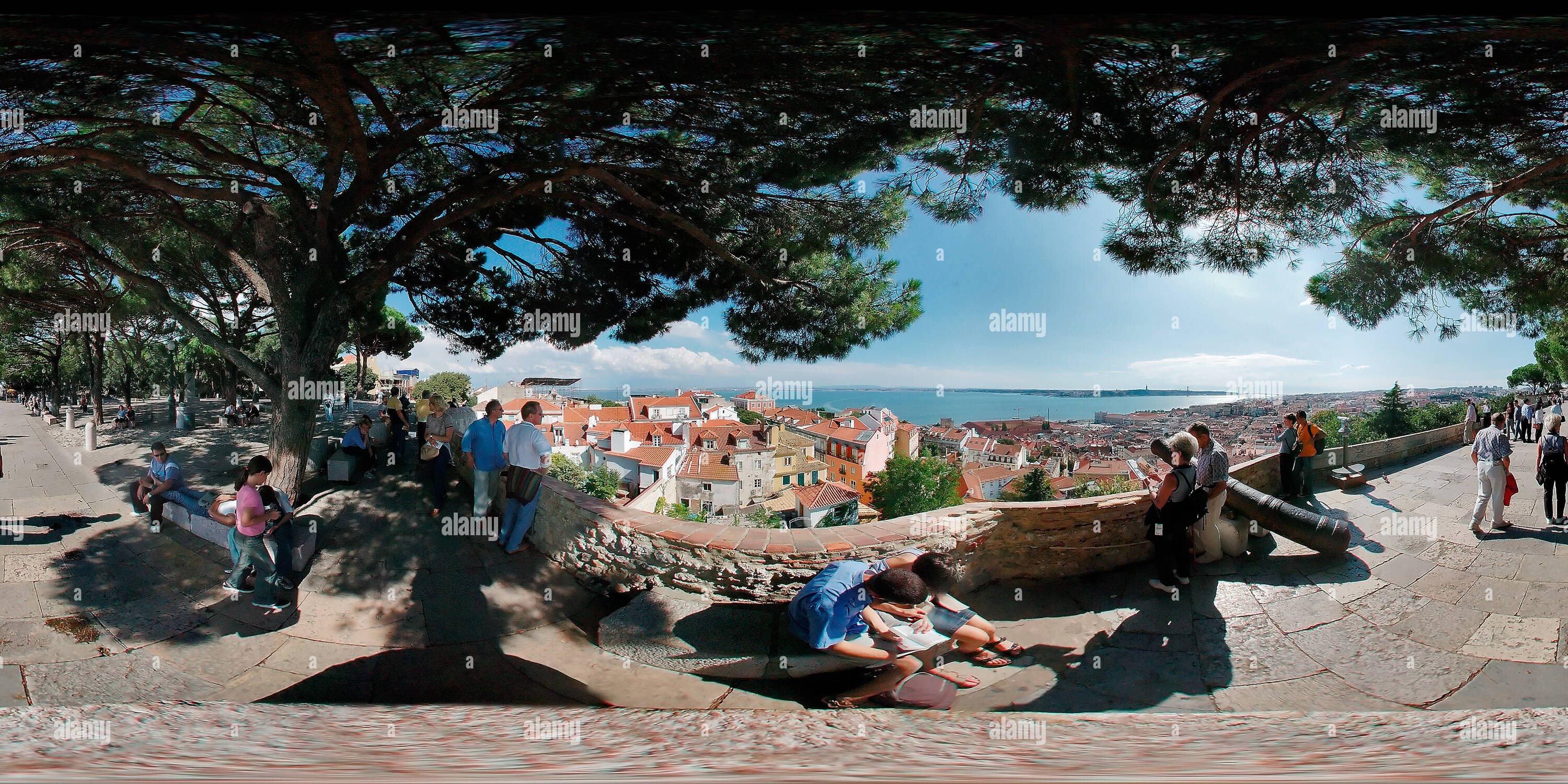 360 degree panoramic view of Castle St. Jorge