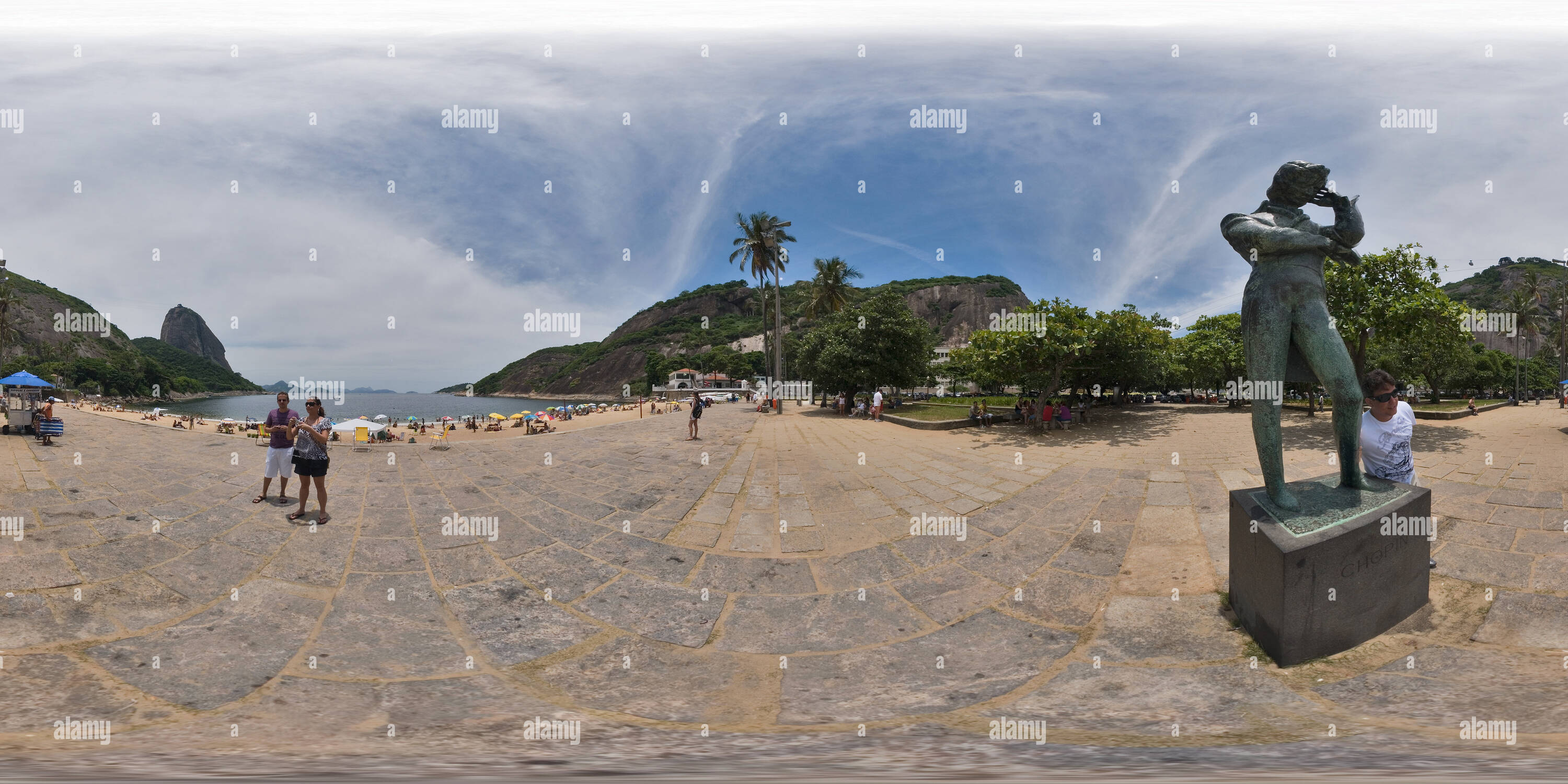 360 degree panoramic view of Praia Vermelha / Pão de Açucar
