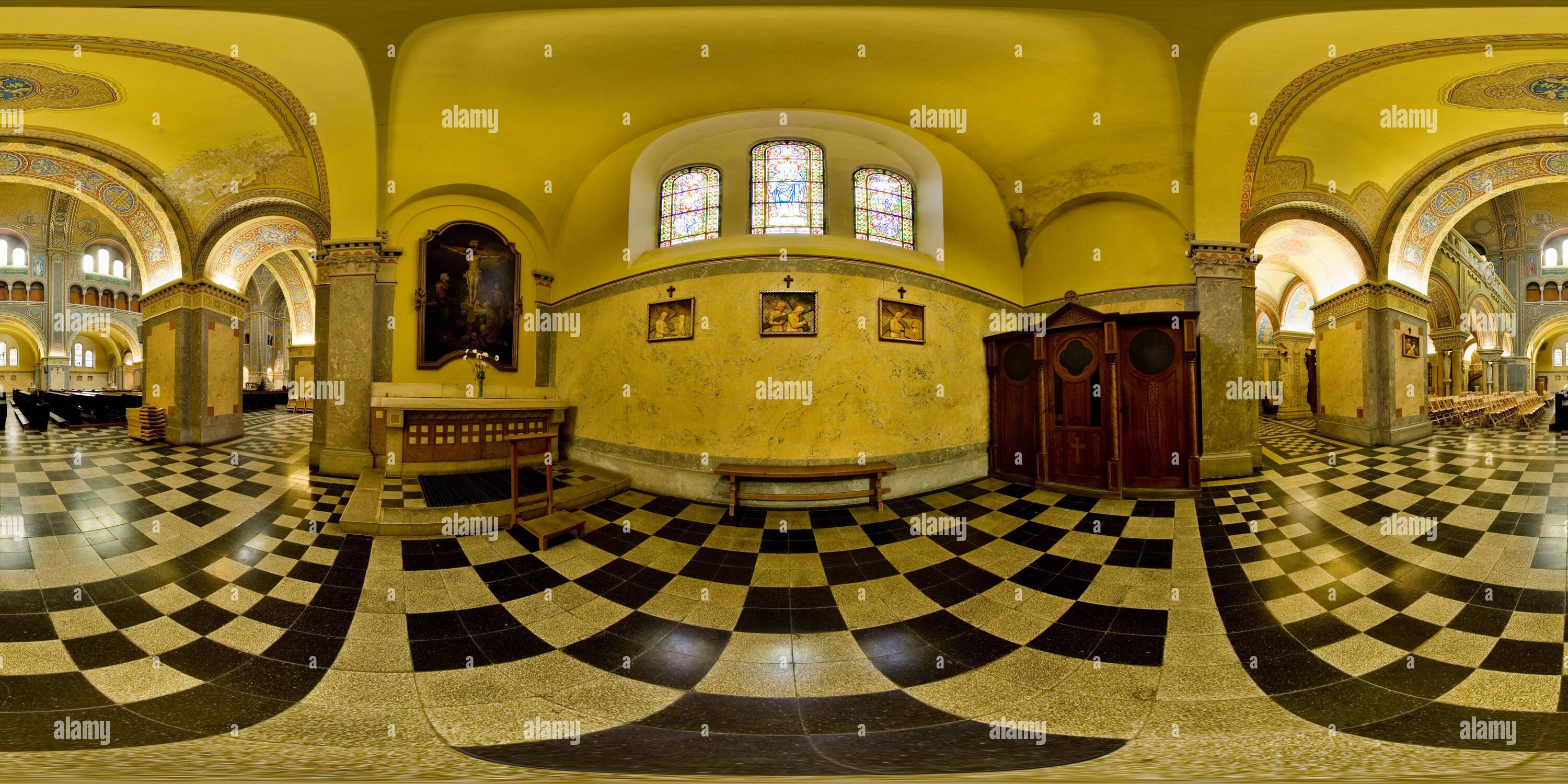 360° view of Votive Church Cathedral glass window Alamy