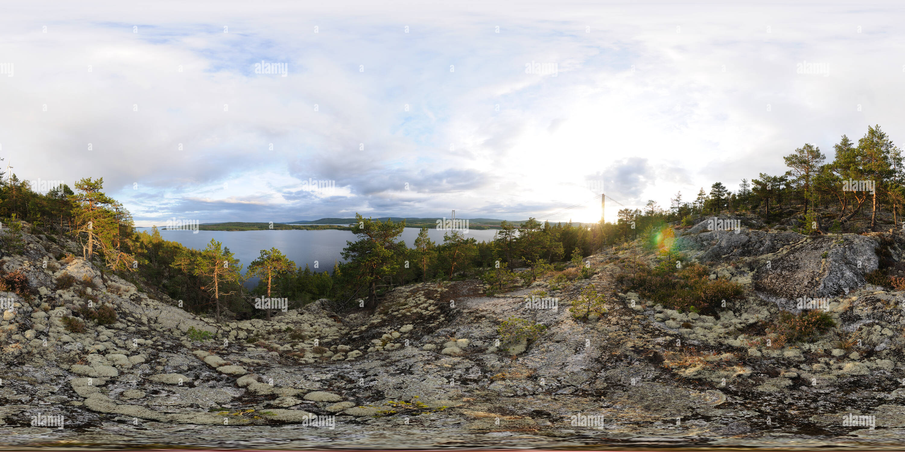 360° view of The High Coast Bridge - Alamy