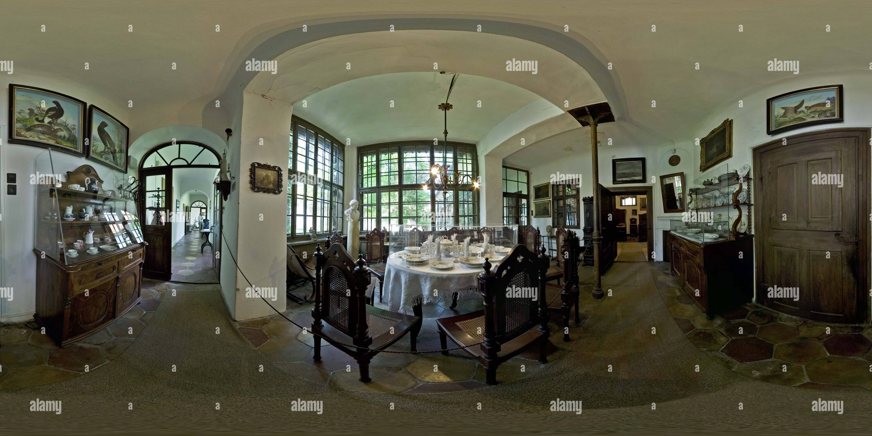 360 degree panoramic view of Ladics House Dining room