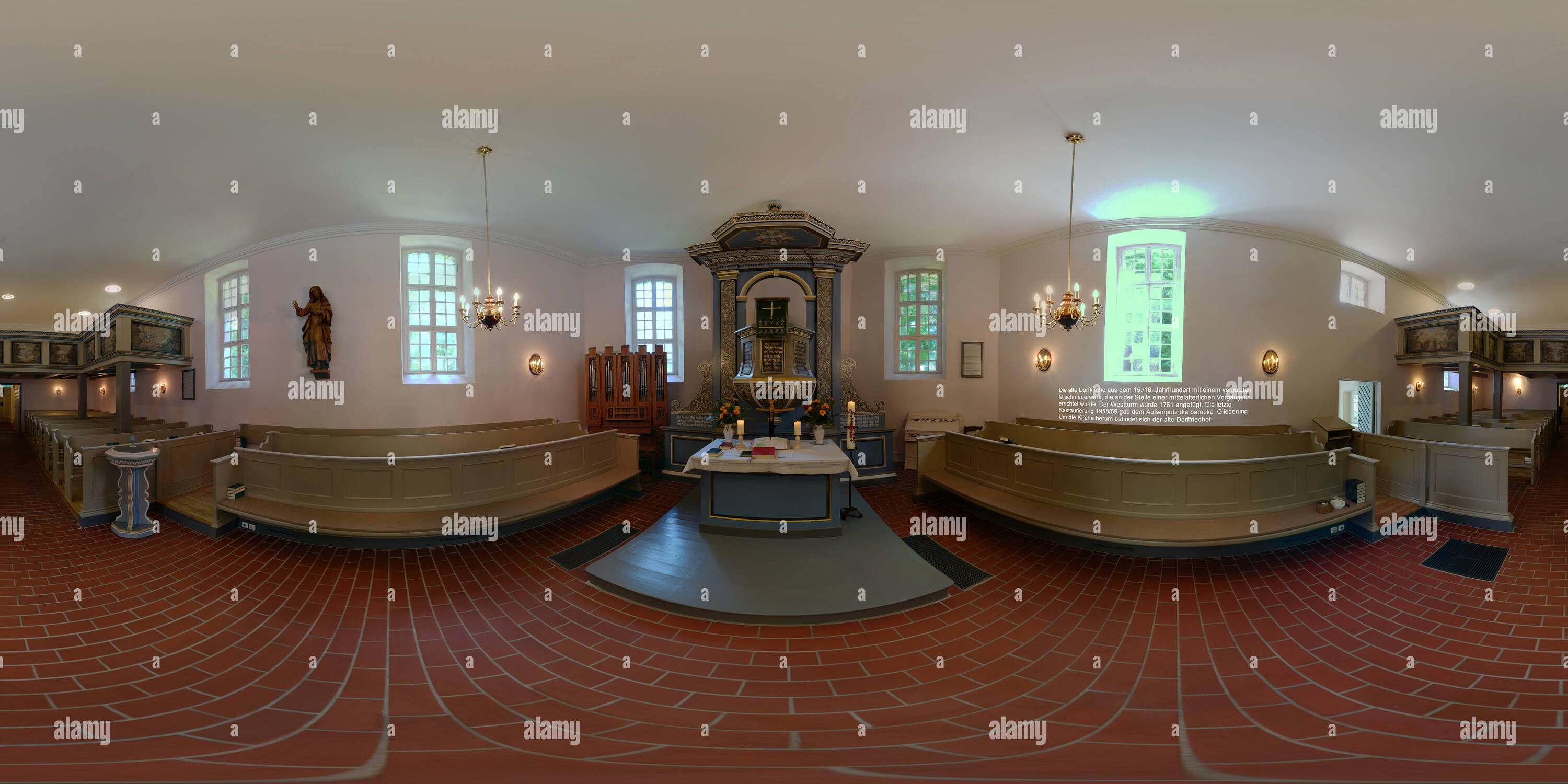 360 degree panoramic view of Church of Altheiligensee