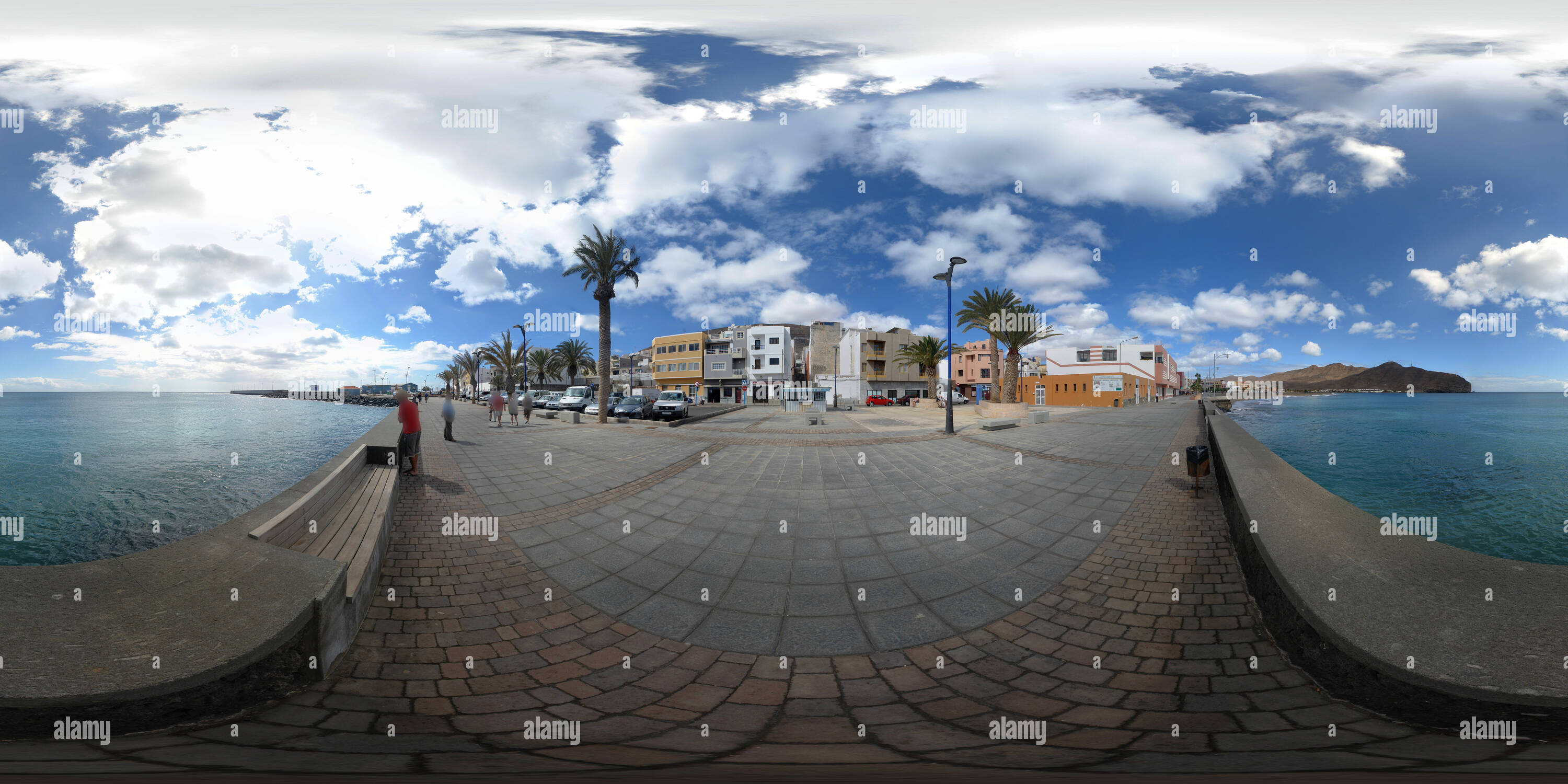 360 degree panoramic view of Gran Tarajal Strand