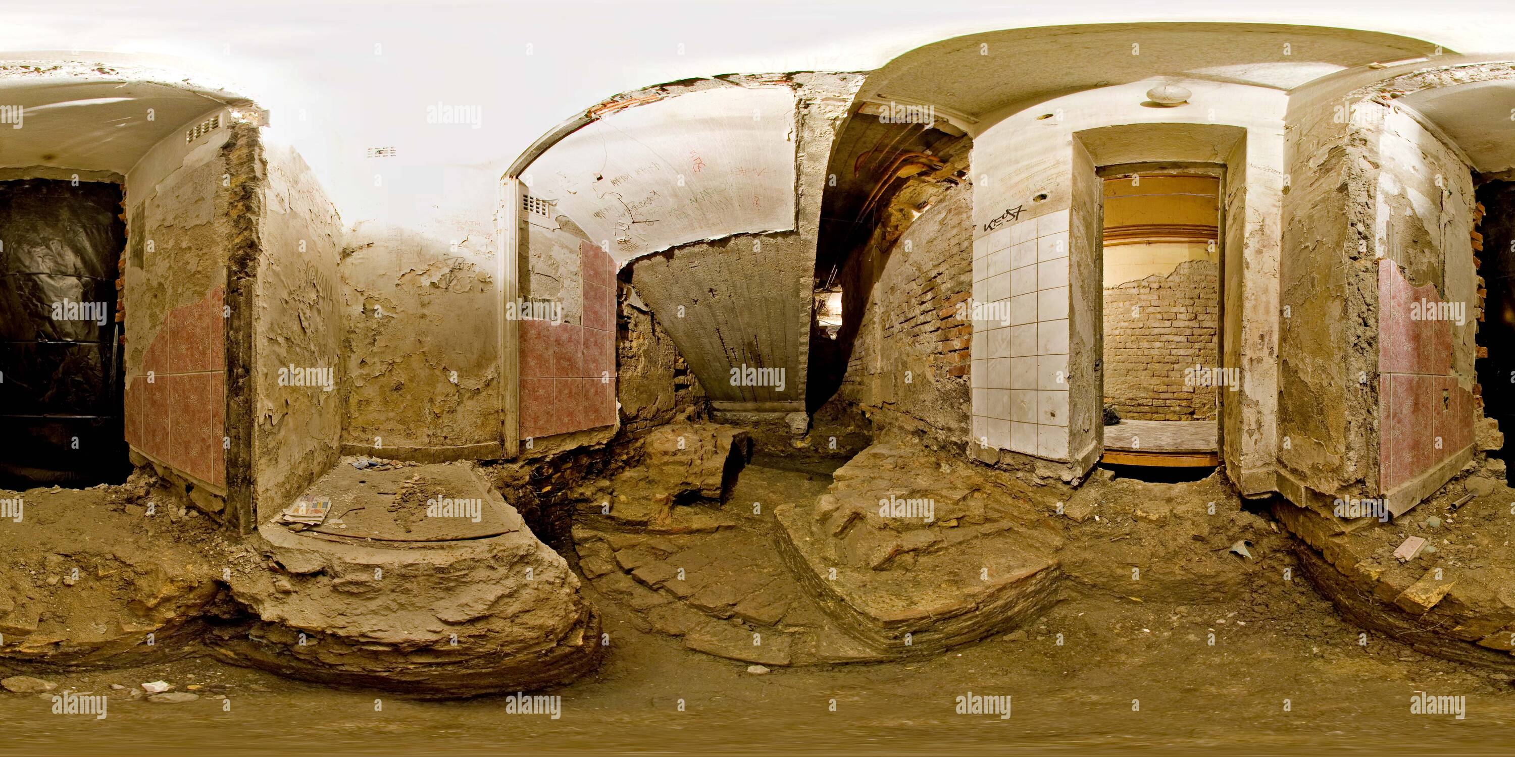 360° view of Demolished heritage northwest heel tower Alamy