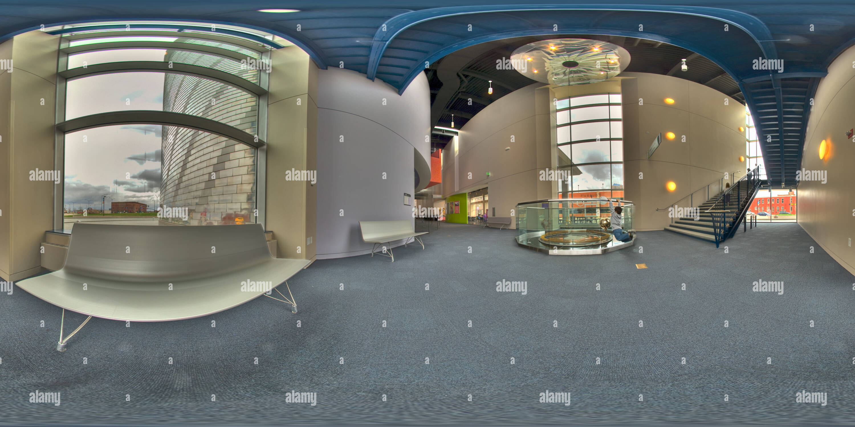 360° view of Science Center of Iowa - Foucault Pendulum - Alamy