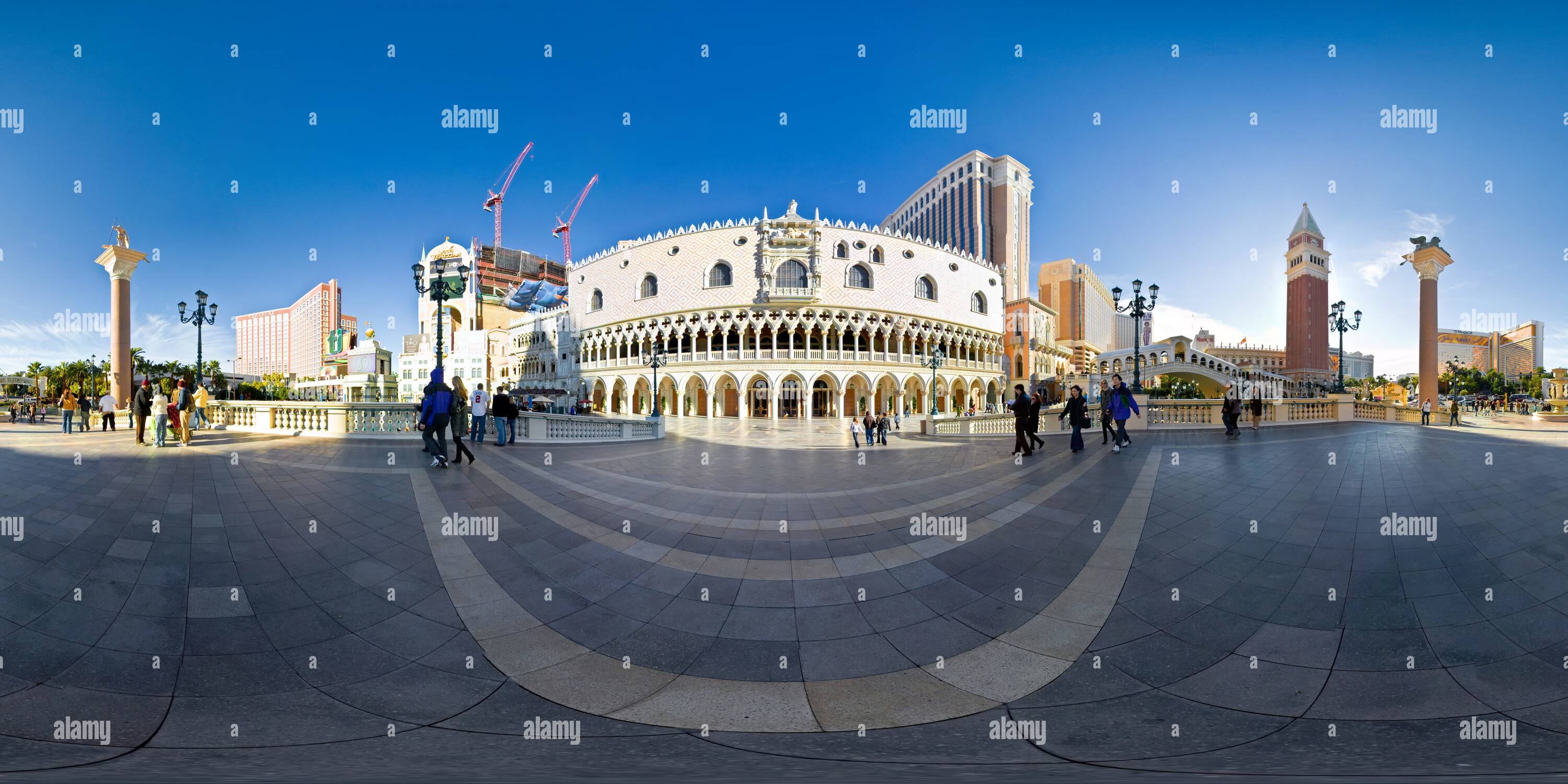 360 degree panoramic view of The Venetian Plaza
