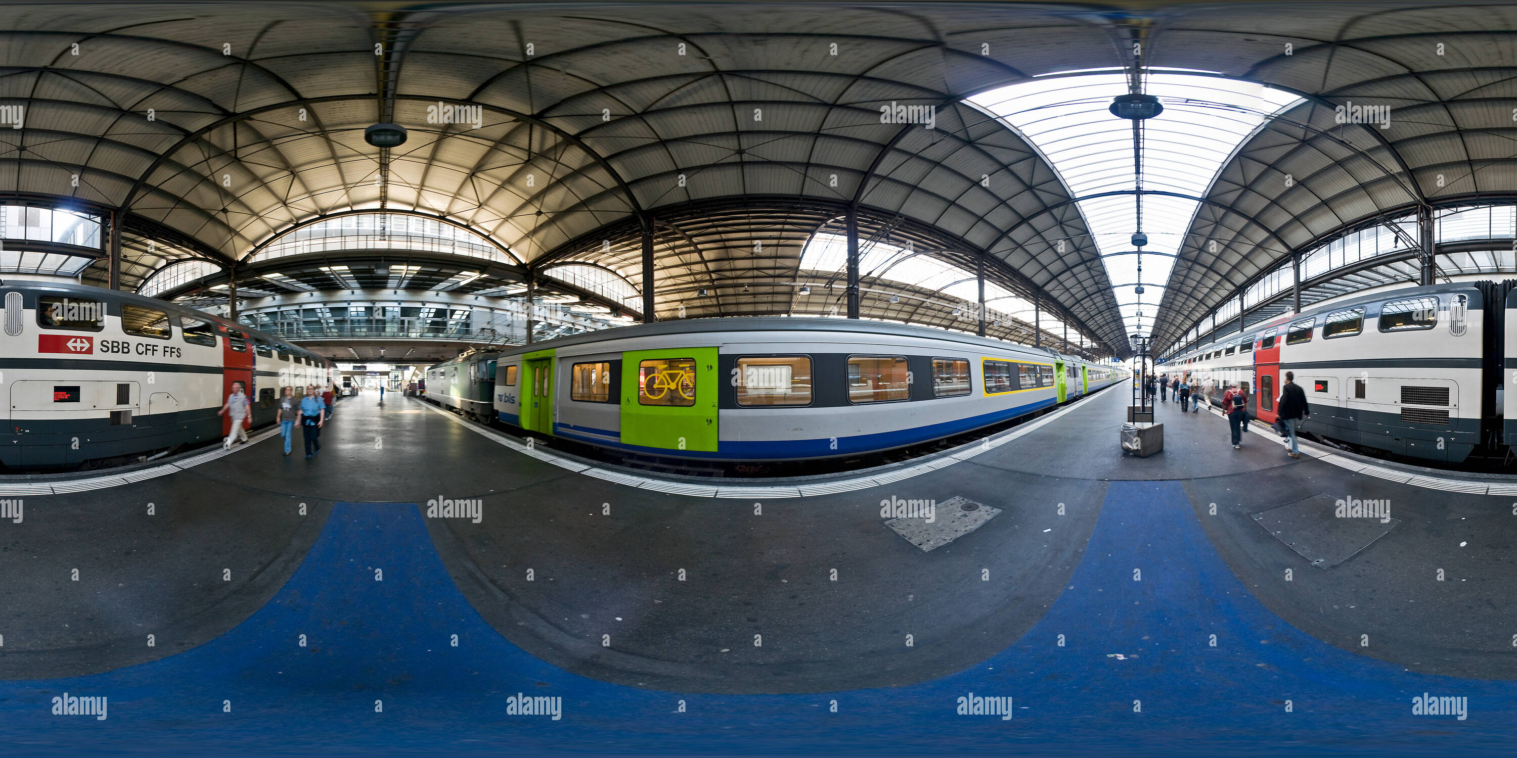 360 degree panoramic view of SBB-Intercity Train