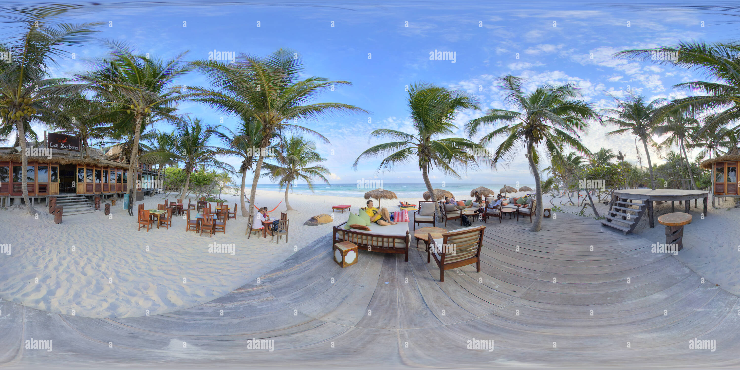 360 View Of A View Of The Caribbean From La Zebra Alamy