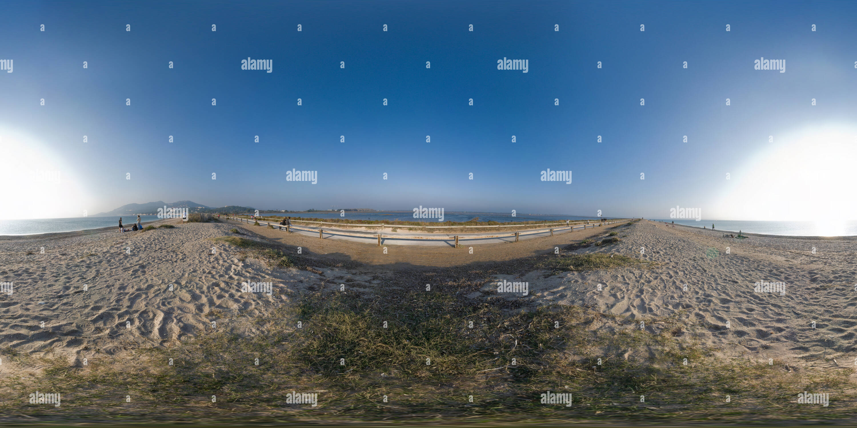 360° view of Almanarre Hyeres, France, famous windsurf spot Alamy