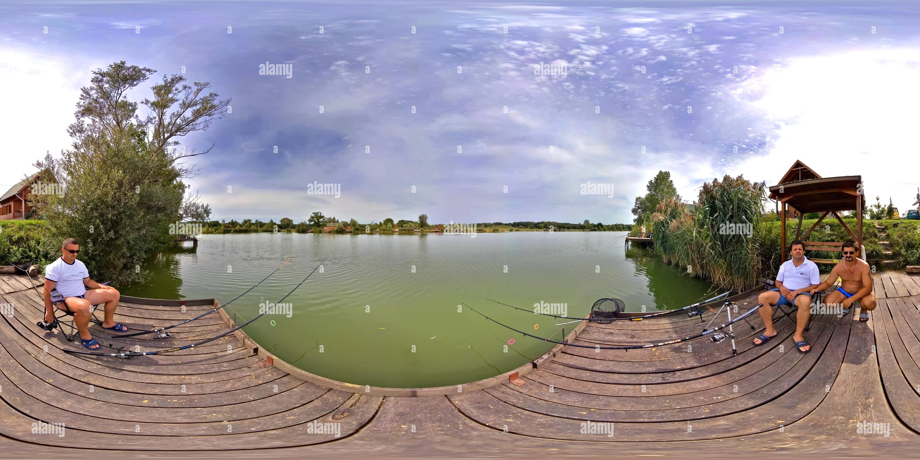 360 degree panoramic view of Angler lake Husbands