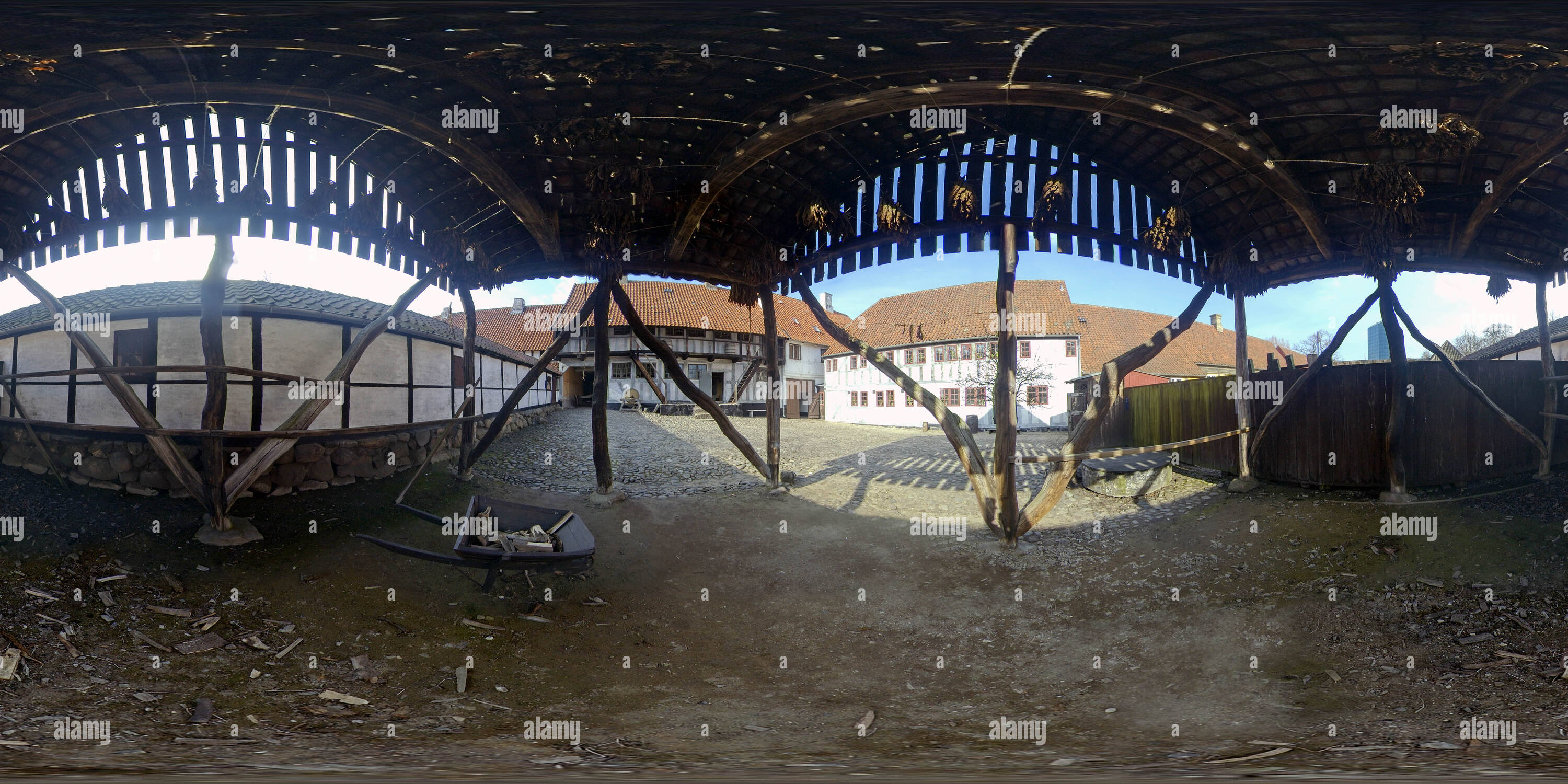 360 degree panoramic view of Tobacco drying-shed, The Old Town