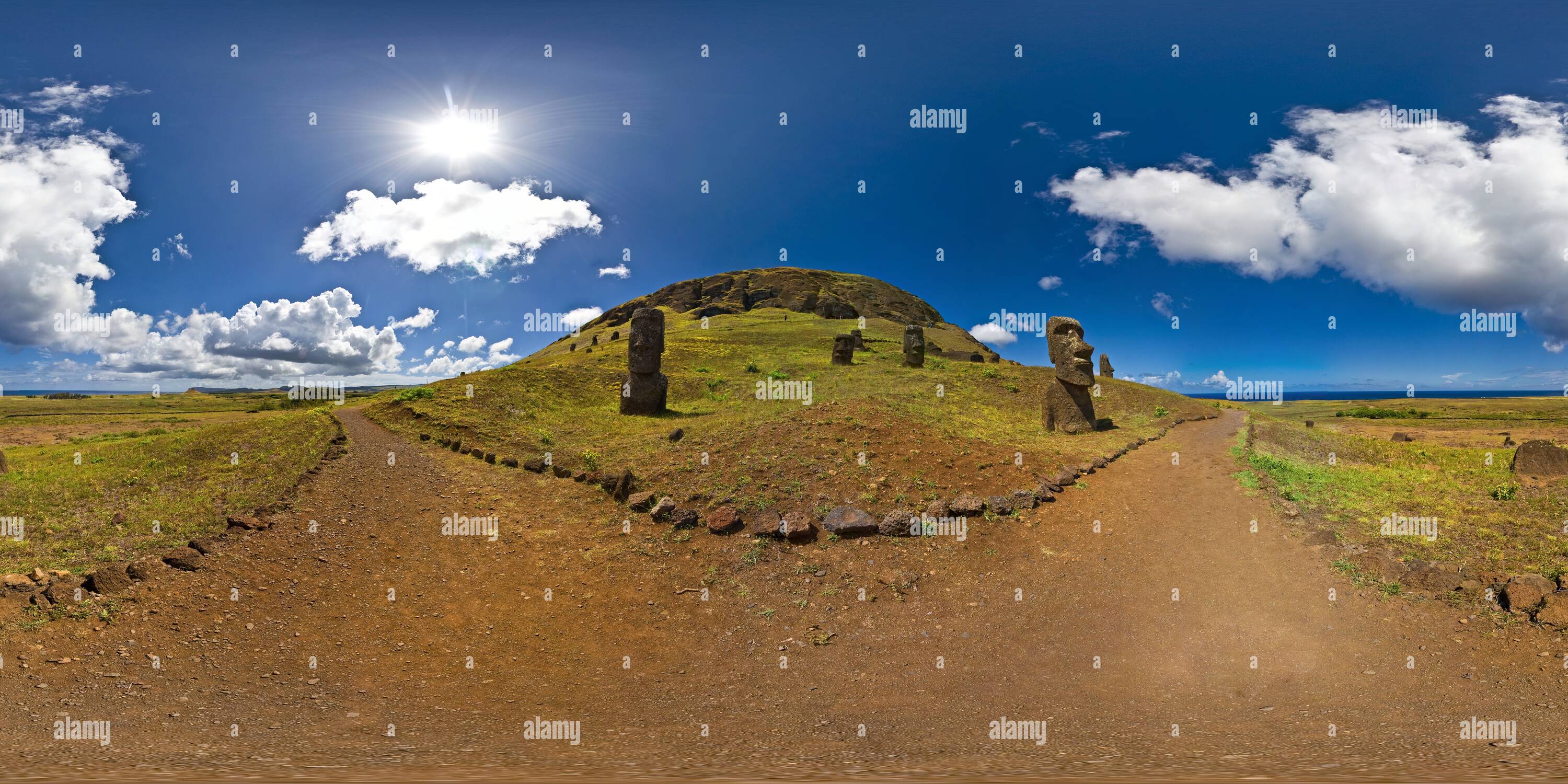 Rano Raraku Reeds 360° view of Rano Raraku (External Slope 03 of 13 - Alamy