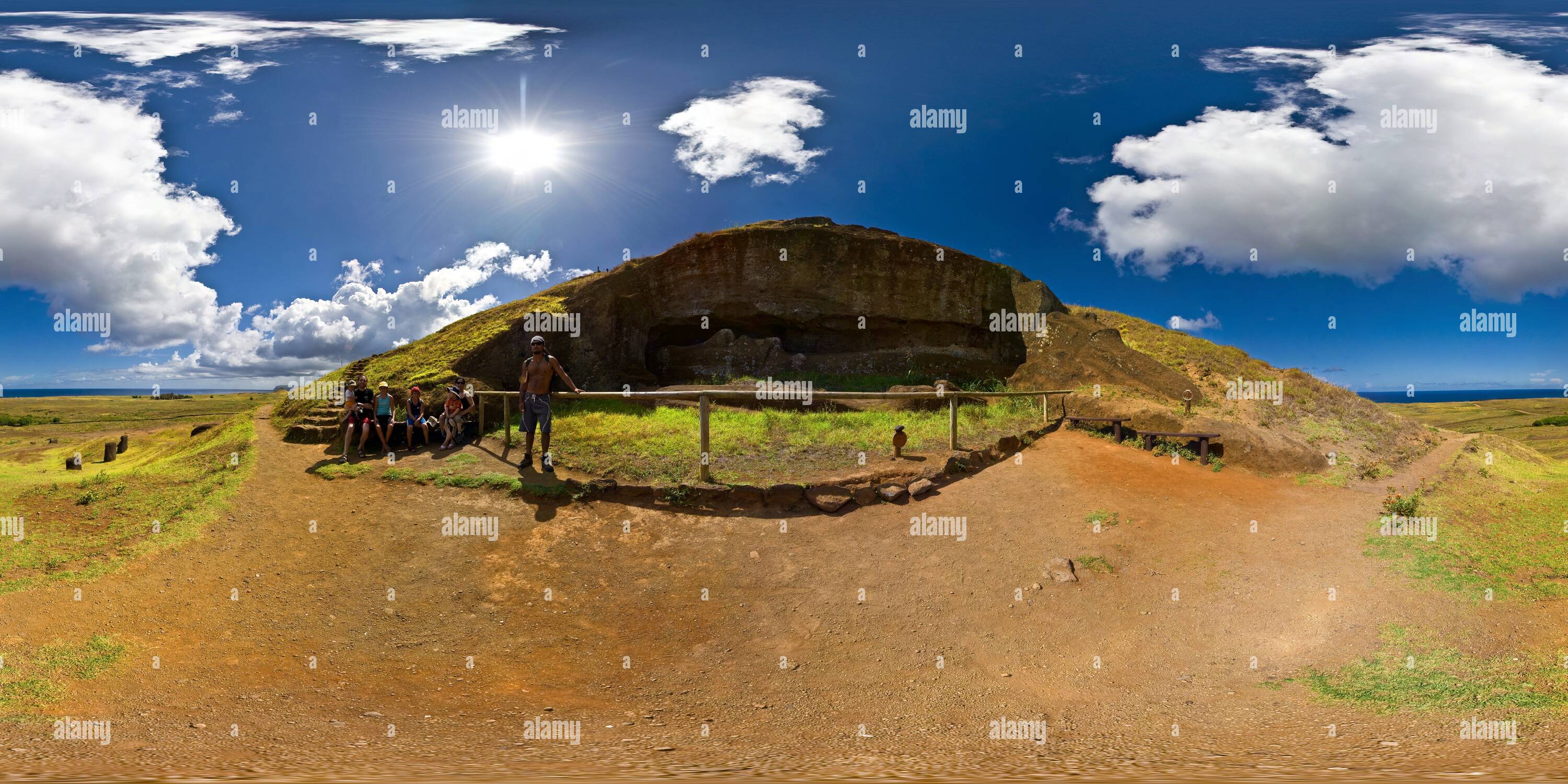 Rano Raraku Reeds 360° view of 043 Rano Raraku (External Slope 08 of 13 - Alamy
