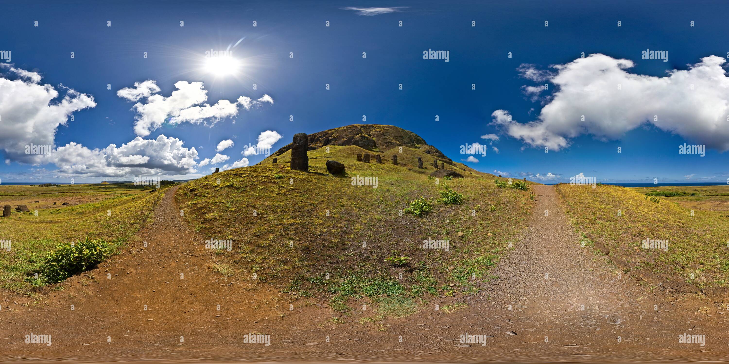 Wulkan Rano Raraku 360° view of Rano Raraku (External Slope 04 of 13 - Alamy