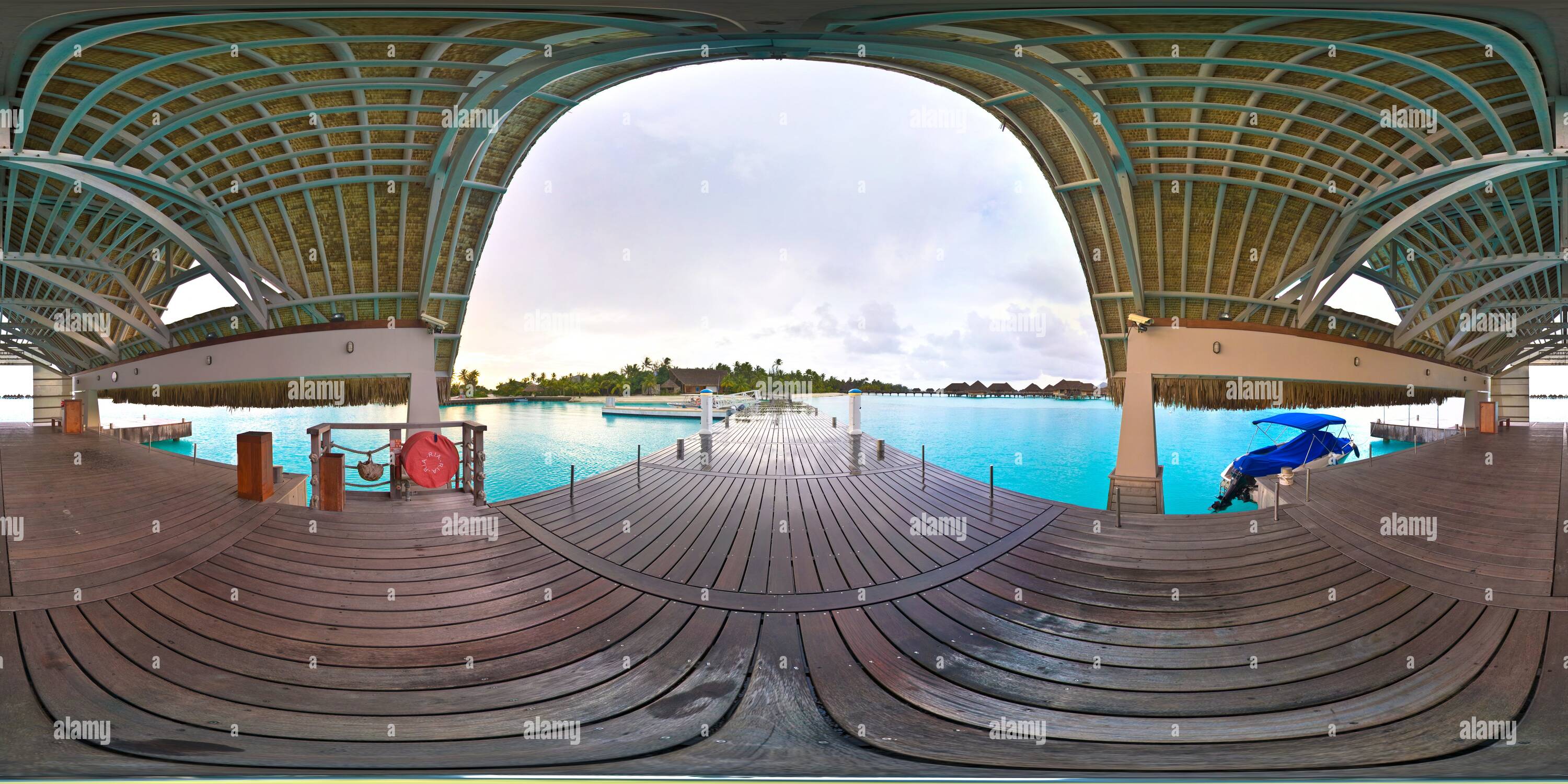 360 degree panoramic view of Intercontinental Bora Bora Marina