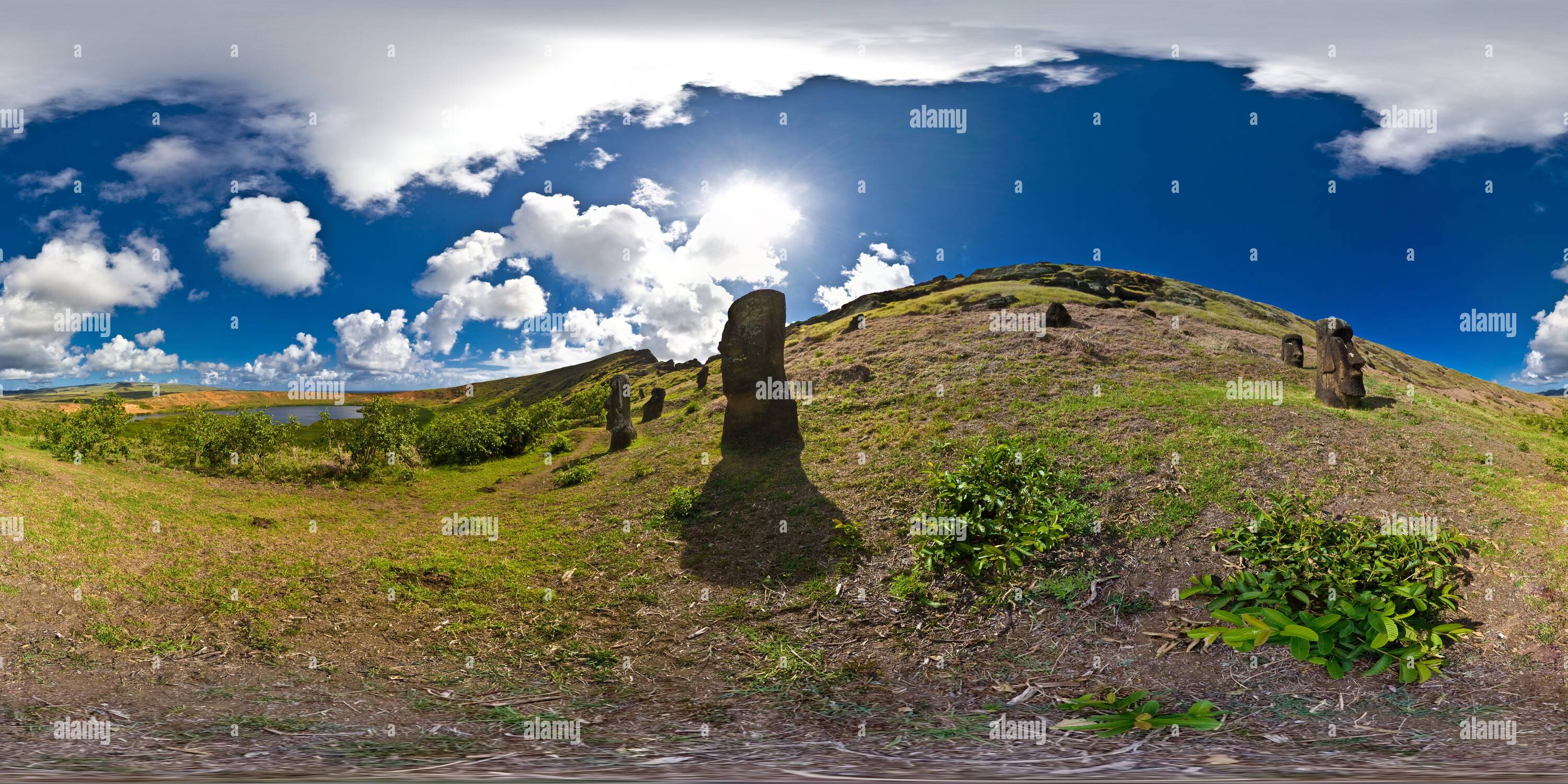 360° view of Inside Rano Raraku : The Open Air Museum - Alamy